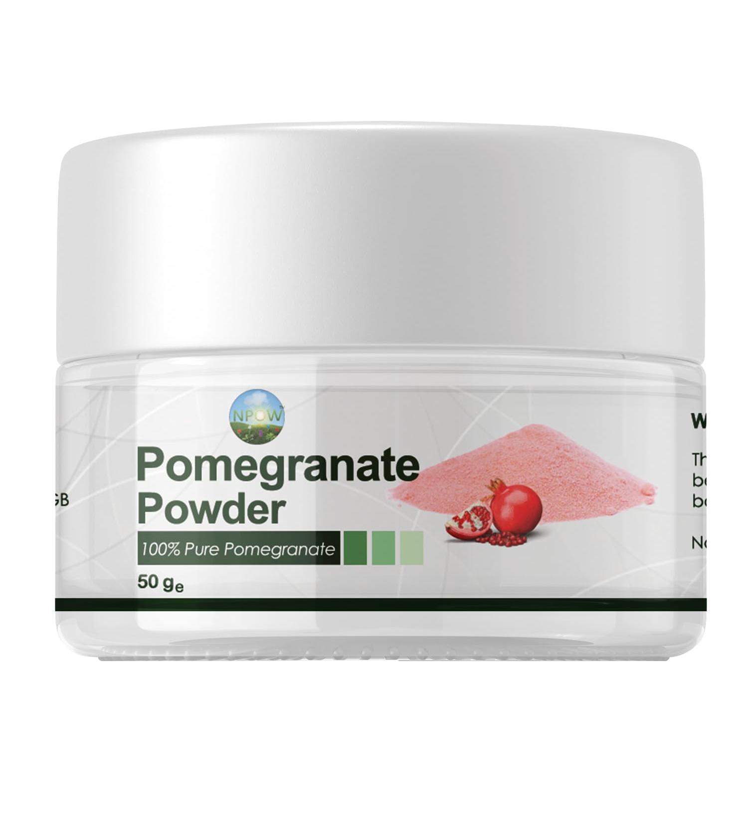 NPOW Pure & Natural Pomegranate Powder Superfood Powder - Fruit Powder for Rich & Vibrant Smoothies Shakes Juices Baking - Free from Artifical Flavour & Preservatives - 50g 50.00 g (Pack of 1) - Buy Online on SooperMarket.com