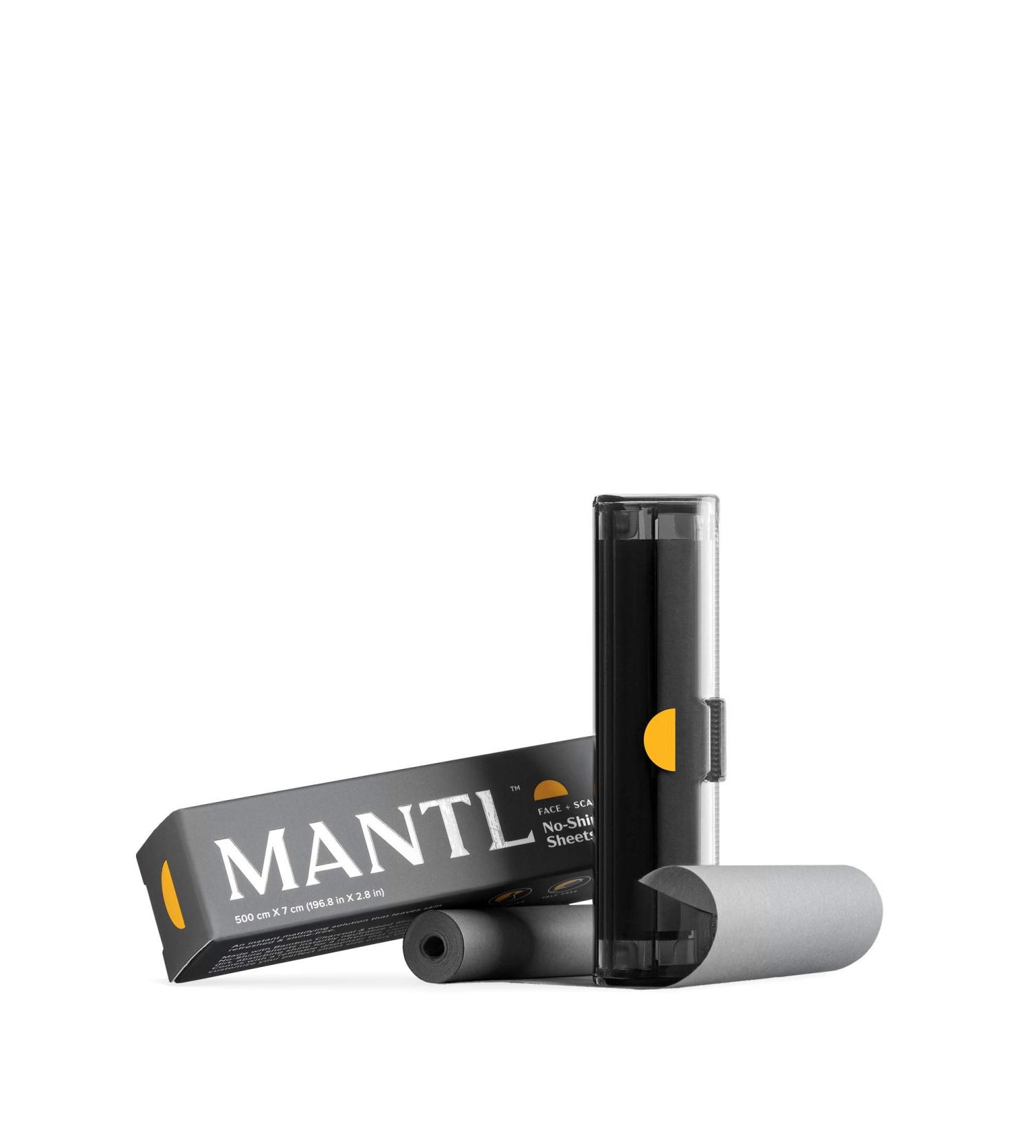 MANTL Bamboo Charcoal Oil Blotting Sheets - Absorbs Shine on Face and Scalp, Men's Face Care Refillable Dispenser - Buy Online on SooperMarket.com