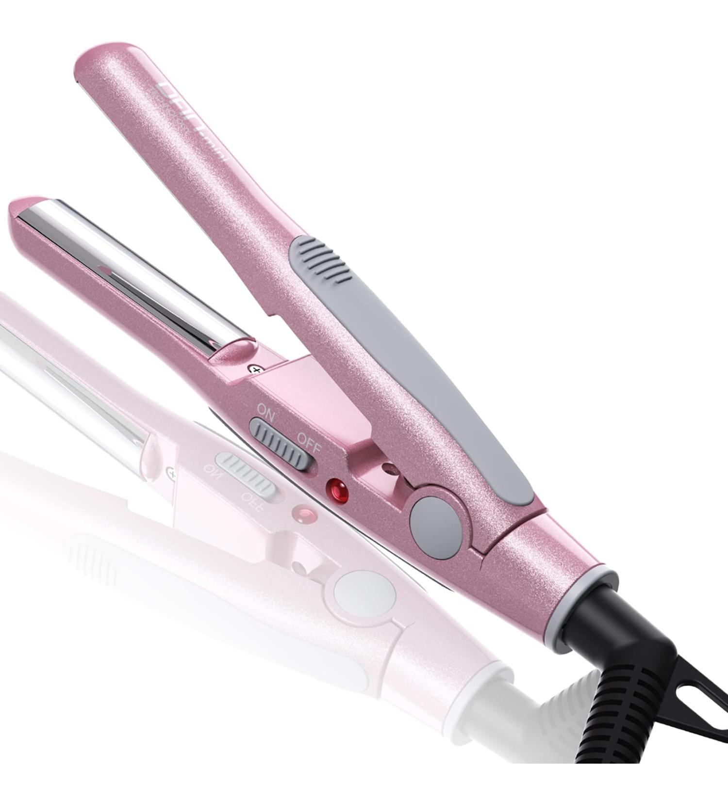DAN Mini Flat Iron for Short Hair | Dual Voltage Travel Straightener with U-Shaped Design Plates | 30s Fast Heating - Buy Online on SooperMarket.com
