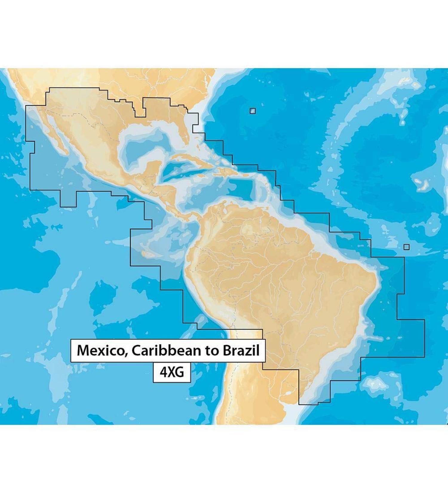 Navionics+ Mexico, Caribbean to Brazil, Black