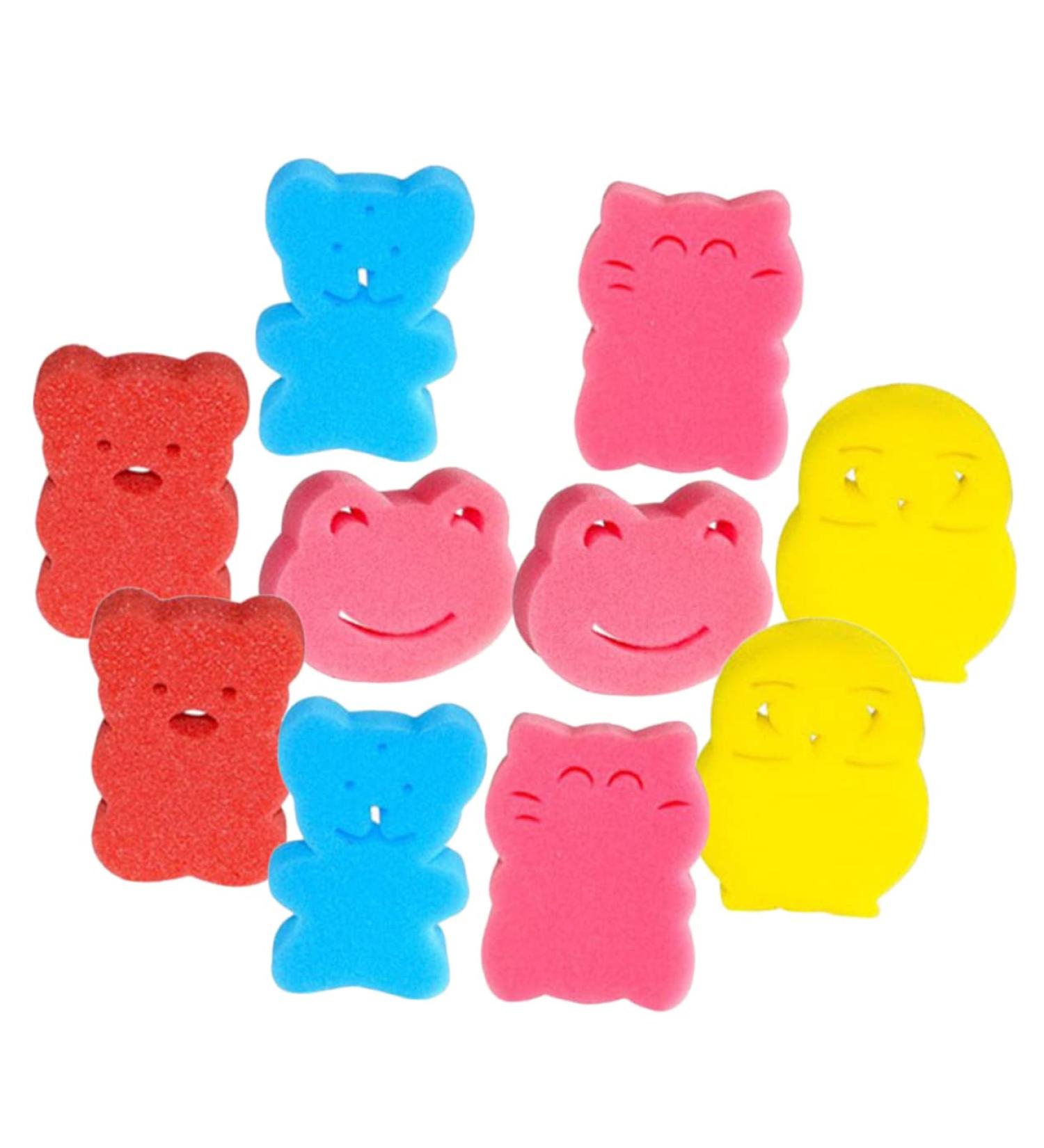 Angoily 10pcs Children's Bath Sponge Set - Soft Facial Scrubbers & Shower Loofahs for Babies & Kids | Eco-Friendly Cleaning Tools for Gentle Bath Time Care - Buy Online on SooperMarket.com