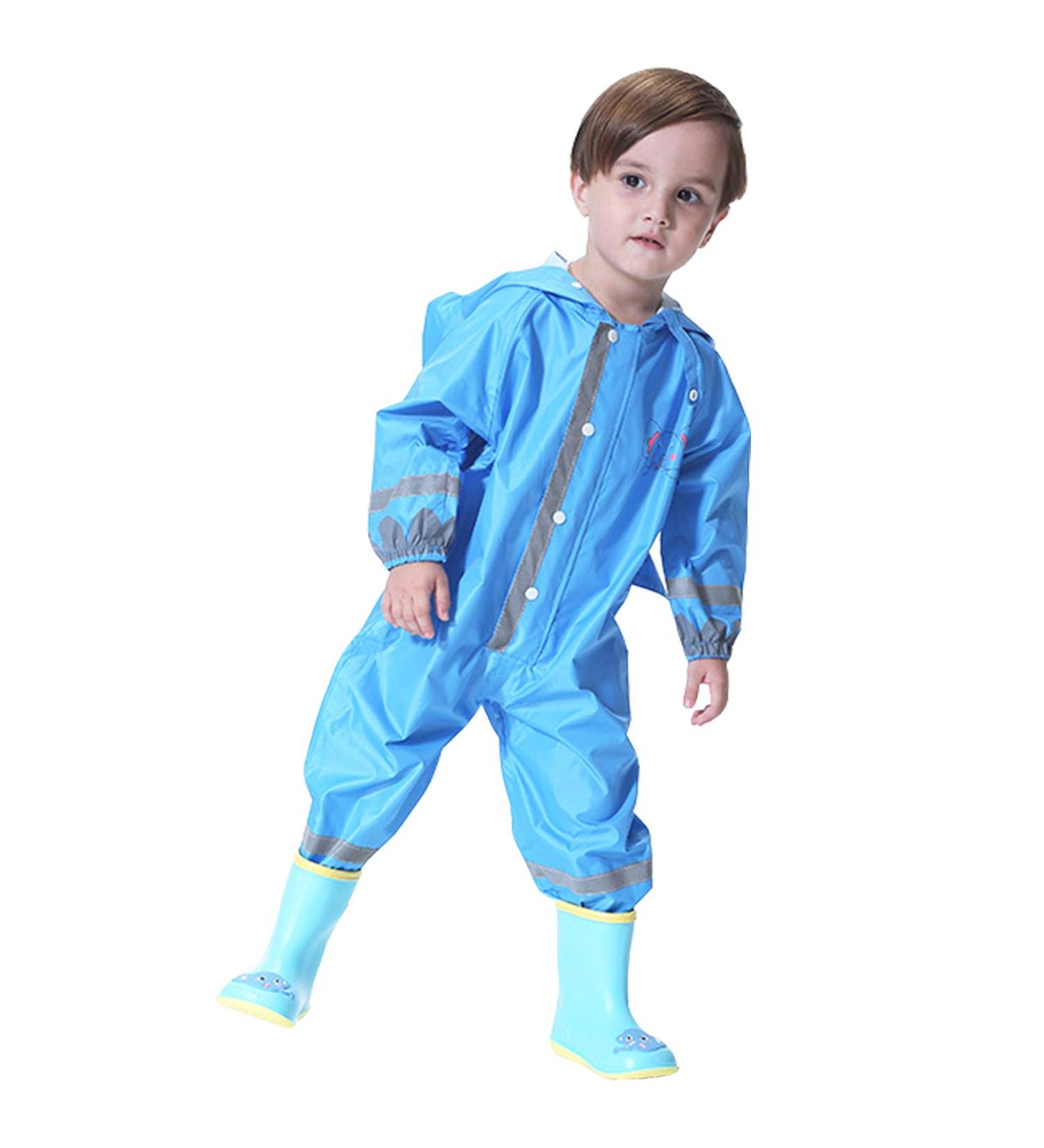 De feuilles Kids Button Rain Suit 7-9 Years Blue Elephant - Buy Online on SooperMarket.com