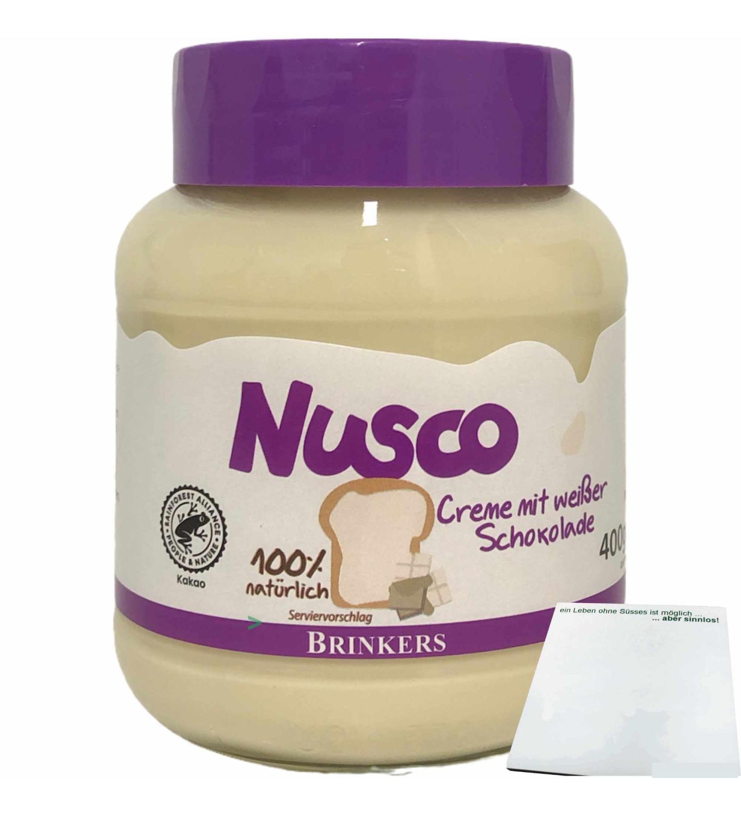 Nusco White Chocolate Cream Spread 400g - Indulge in Sweetness with 2.5% White Chocolate - Perfect for Snacks & Desserts - International Shipping Available - Buy Online on SooperMarket.com