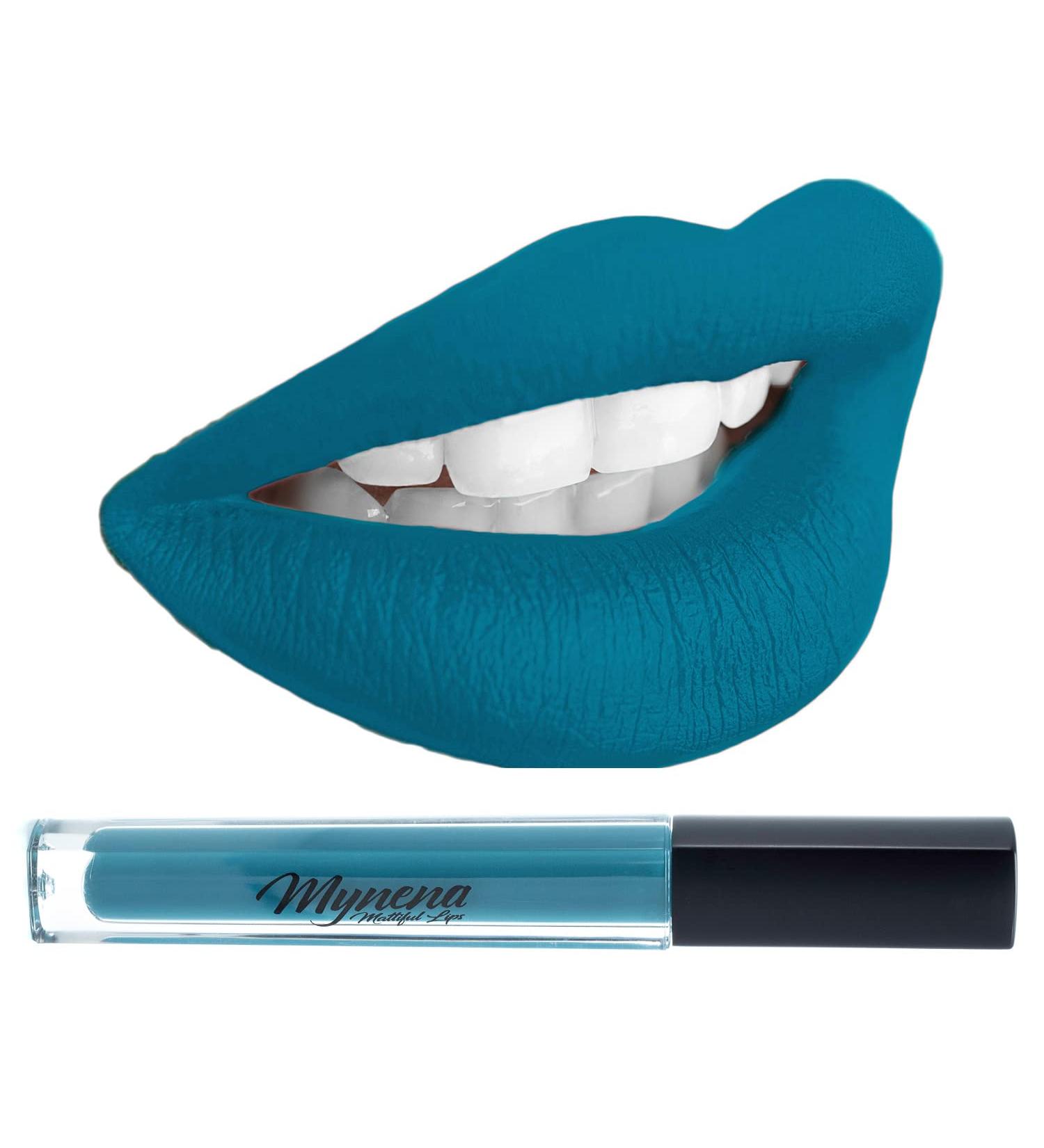 Mynena Ivy Teal Liquid Lipstick - Matte, Long Lasting, Waterproof, Vegan & Cruelty-Free - Buy Online on SooperMarket.com