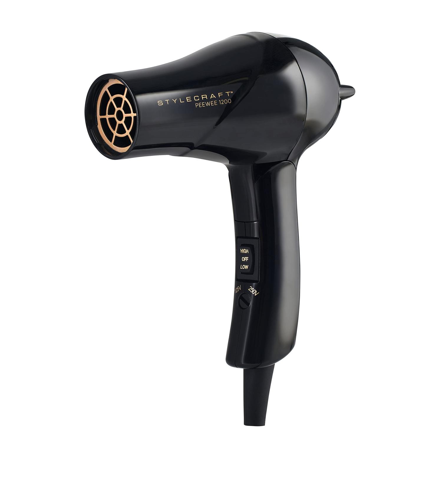 Buy StyleCraft Peewee Dryer Tri-Plex Fusion - Lightweight & Portable Hair Dryer with Attachments - Perfect for Silky Hair & Travel - Buy Online on SooperMarket.com