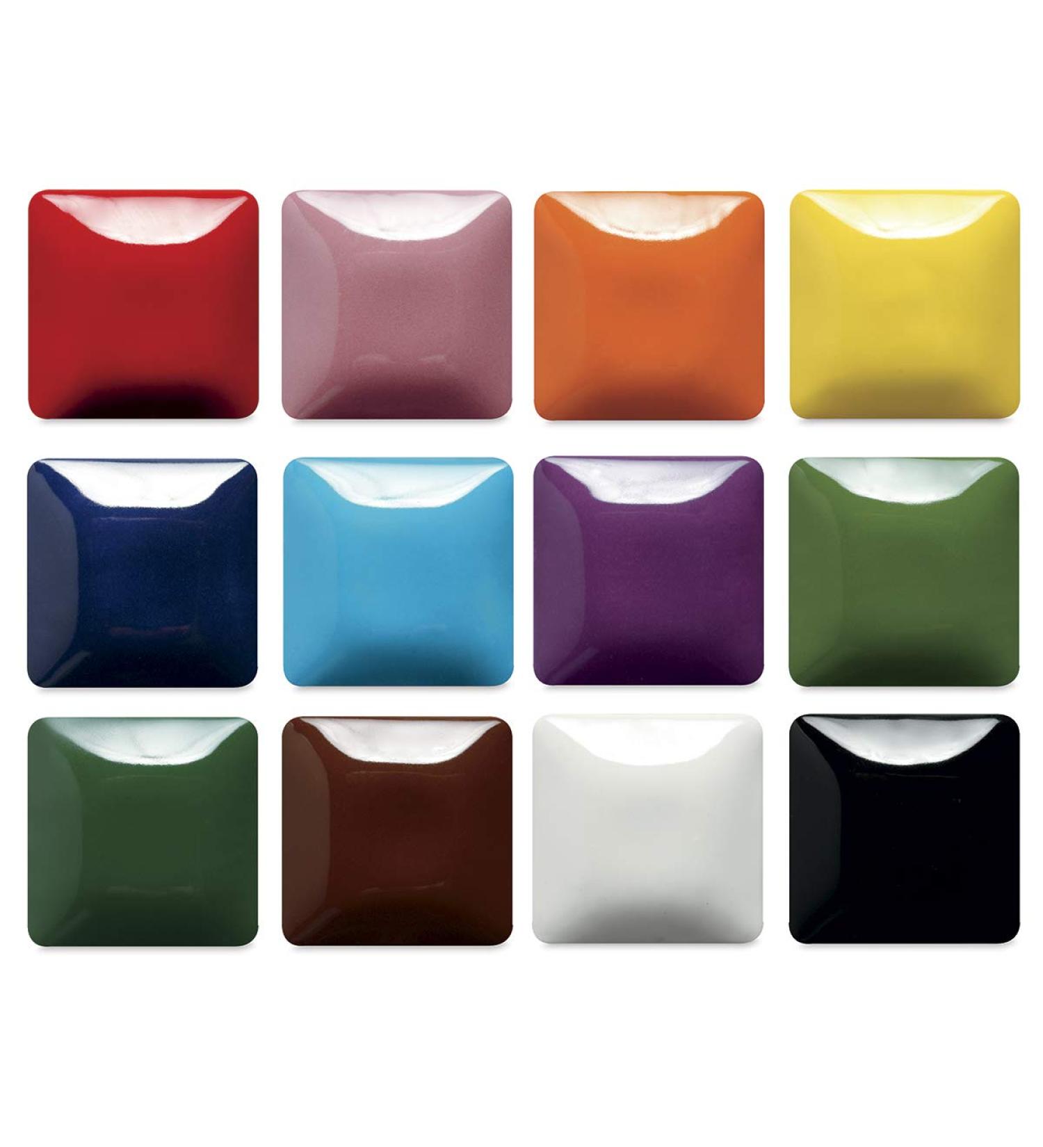 Mayco Stroke & Coat Wonderglaze Glaze Set A, Assorted Colors, Set of 12