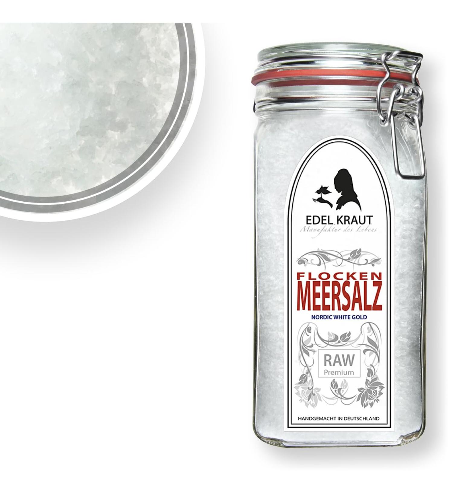 Premium Sea Salt Flakes 700g | 100% Natural Fleur de Sel - Noble Herb | Additive-Free Salts & Spices - Perfect Gifts for Men - Buy Online on SooperMarket.com