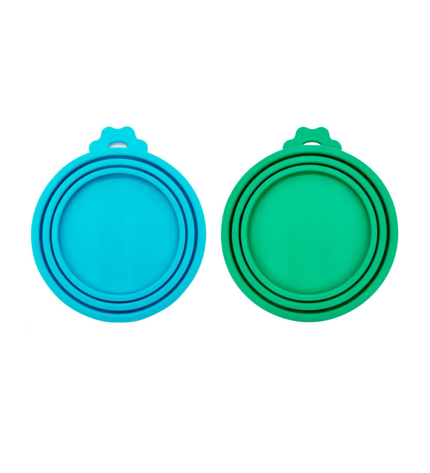 Peslogy 2pcs Universal Silicone Tin Can Lids Pet Food Can Cover Can Lids Pet Dog Cat Food Storage Can Tin Covers Lid Top 1 Fit 3 Standard Size (Blue and Green) - Buy Online on SooperMarket.com