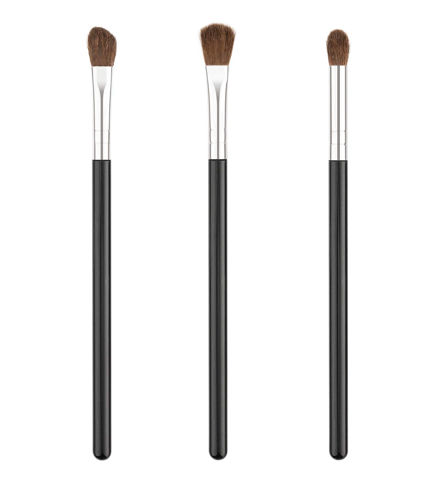 Urbanstrive Professional Eyeshadow Brush Set - 3pcs Soft Synthetic Blending Kit for Eyes - Long Lasting, Flawless Makeup Application - Silver - Buy Online on SooperMarket.com