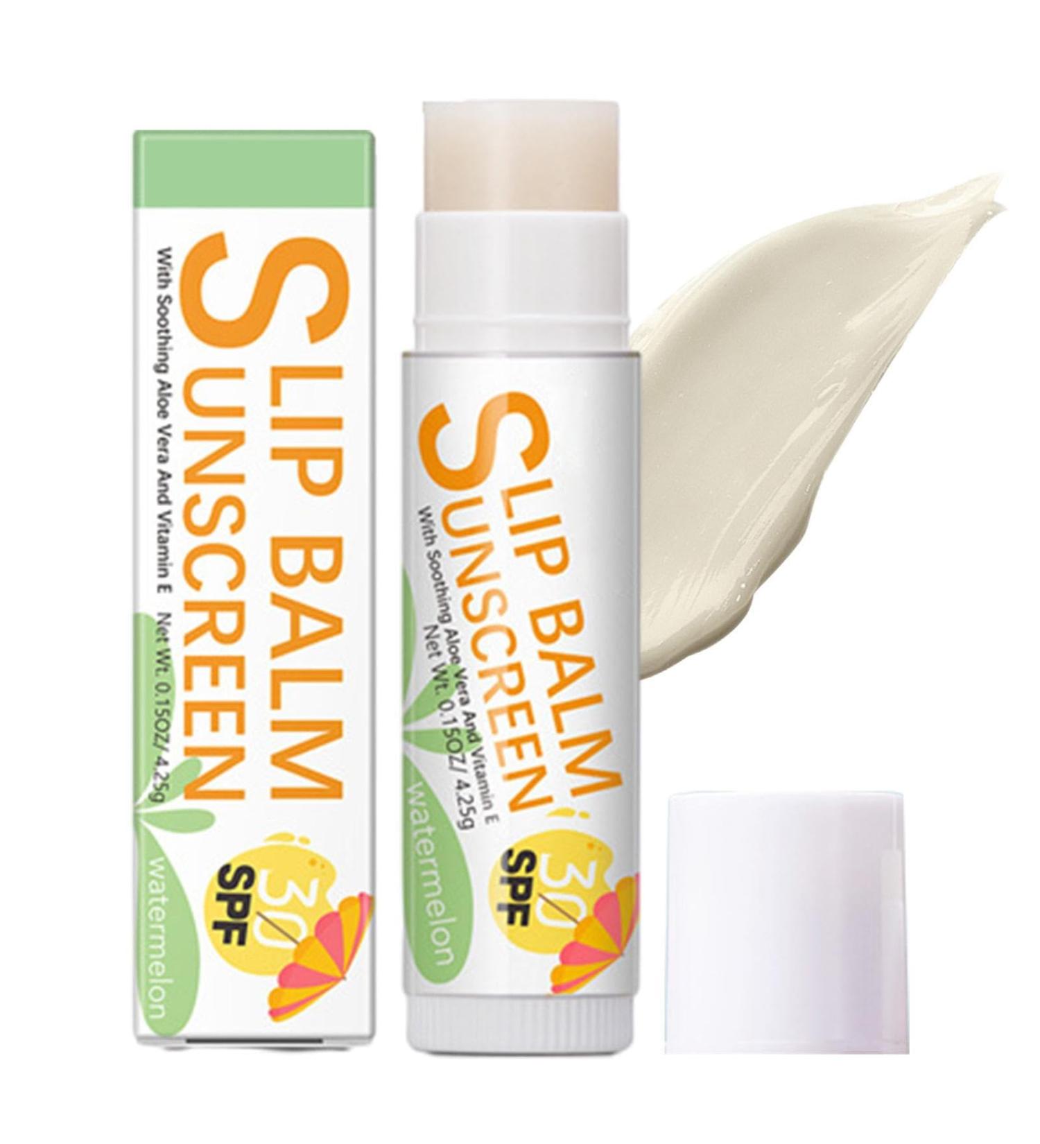 SPF Lip Balm Hydrating Lip Sunblock for Protects | Lip Sunblock with Sun Protection Travel Size Sunscreen for Lips that Protects Soothes and Moisturizes #3 Watermelon Flavor - Buy Online on SooperMarket.com
