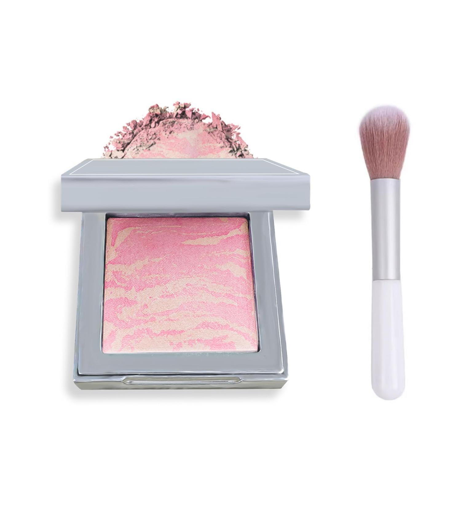 Buy Natural Face Blush Foundation #03 - Brightening & Moisturizing Glittering Powder | International Shipping Available - Buy Online on SooperMarket.com