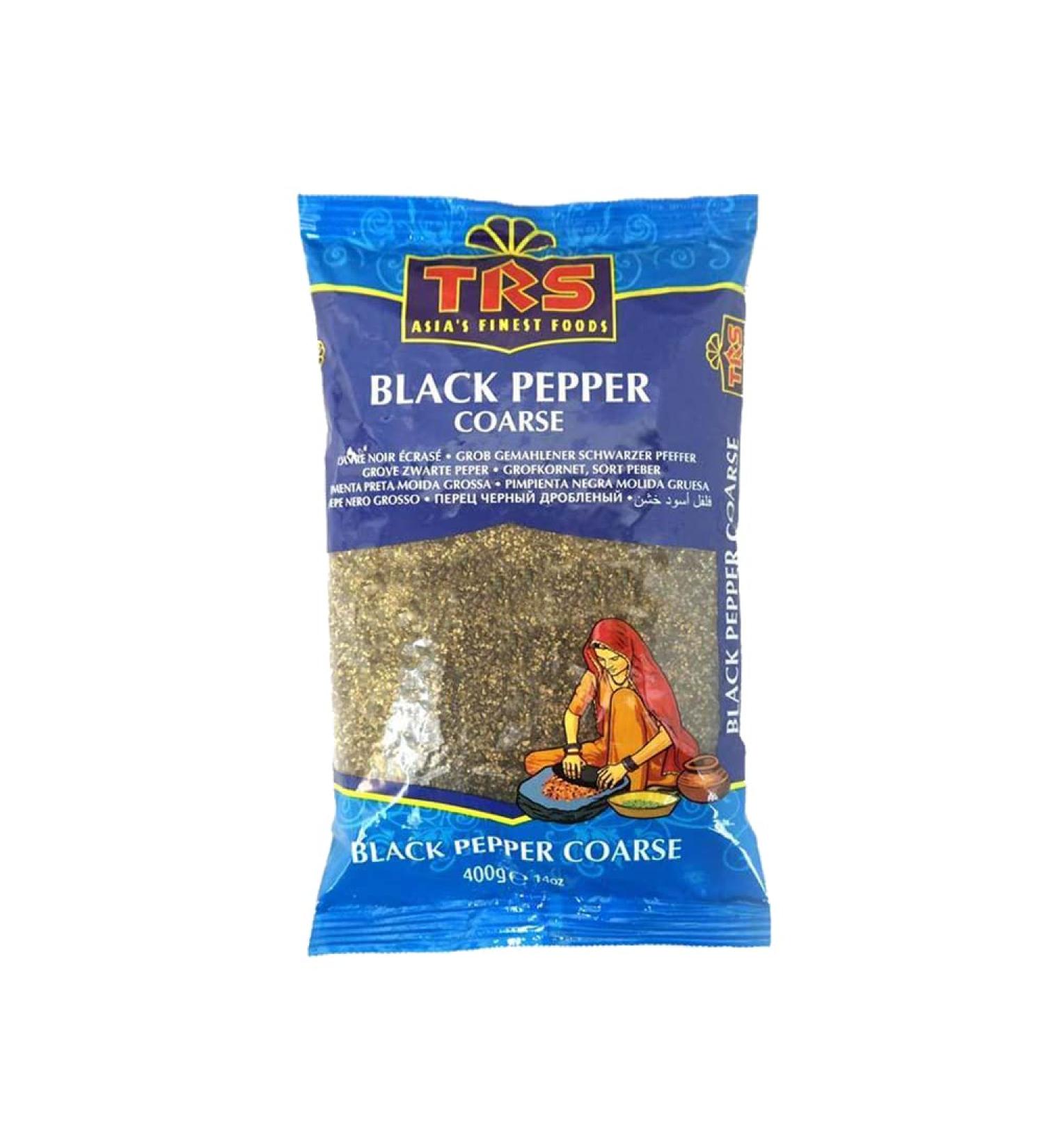 TRS Black Pepper Coarse | 400G |Crushed | Cracked Black Peppercorns | Spice Seasoning Dressing Coarse |Ground Black Pepper |Indian Origin - Buy Online on SooperMarket.com