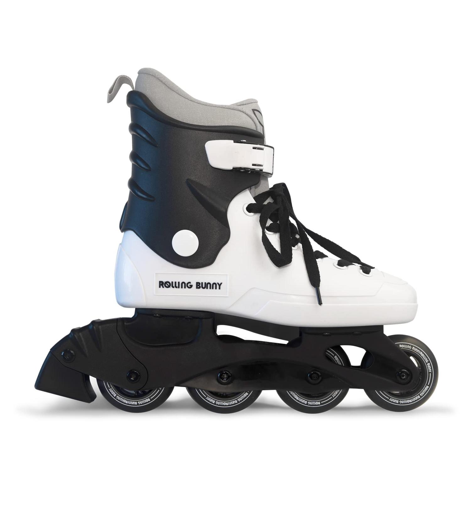 RollingBunny Women's/Girls' Fitness Inline Skates - Outdoor/Indoor, ABEC-7 Bearings, Black/White, US 8(W8-9) - Buy Online on SooperMarket.com