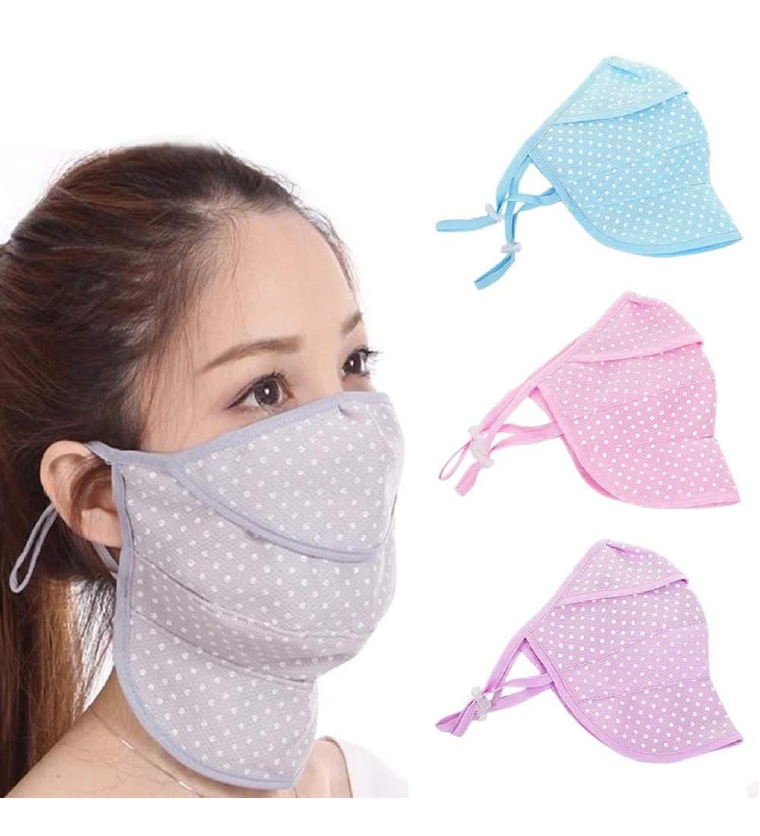 WSERE 4pcs Dustproof Breathable Cotton Half Face Shield Cover - Reusable & Washable for Men and Women - Outdoor or Daily Use - 4 Colors - Buy Online on SooperMarket.com