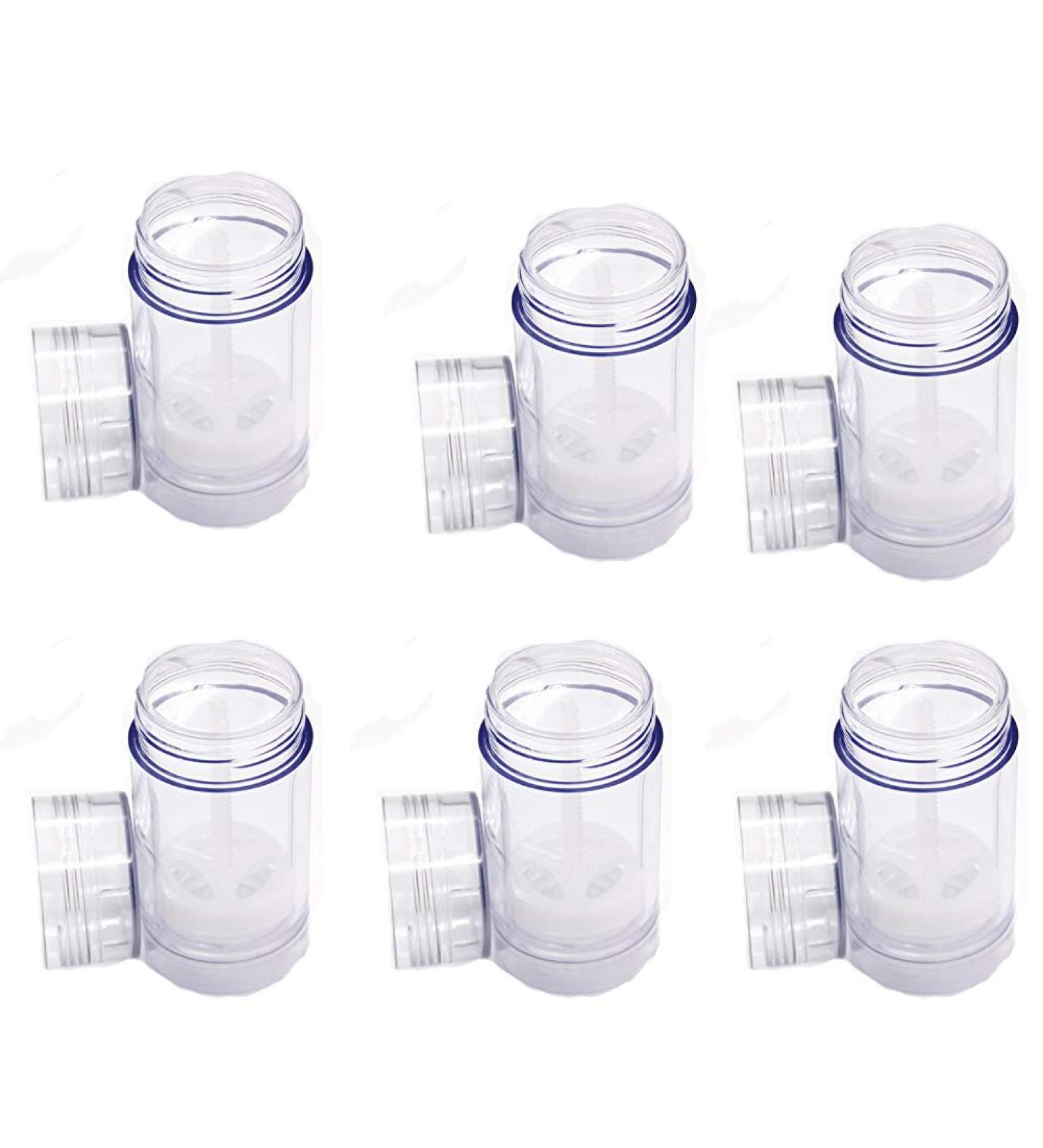 Round Clear Plastic Deodorant Container - Twist Up Stick Tube | Bottom Filling Design - Buy Online on SooperMarket.com