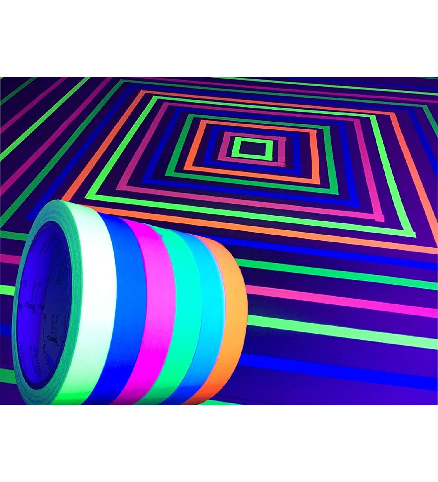 GreyParrot Tape UV Tape Blacklight Reactive  (6 Pack)  (6 Colors)  33ft Per Roll  Fluorescent Cloth Tape  Glow in The Dark Tape Under UV Black Light 0.59in x 33ft - Buy Online on SooperMarket.com