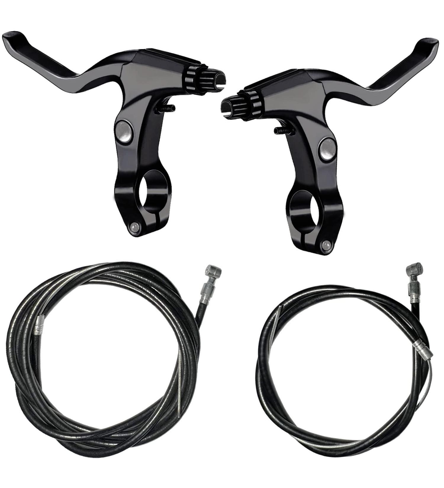 Lomodo 4-Piece Bicycle Brake Accessories Set | Aluminium Alloy Brake Levers & Brake Wire for Mountain/Road/MTB Bike - Black - Buy Online on SooperMarket.com