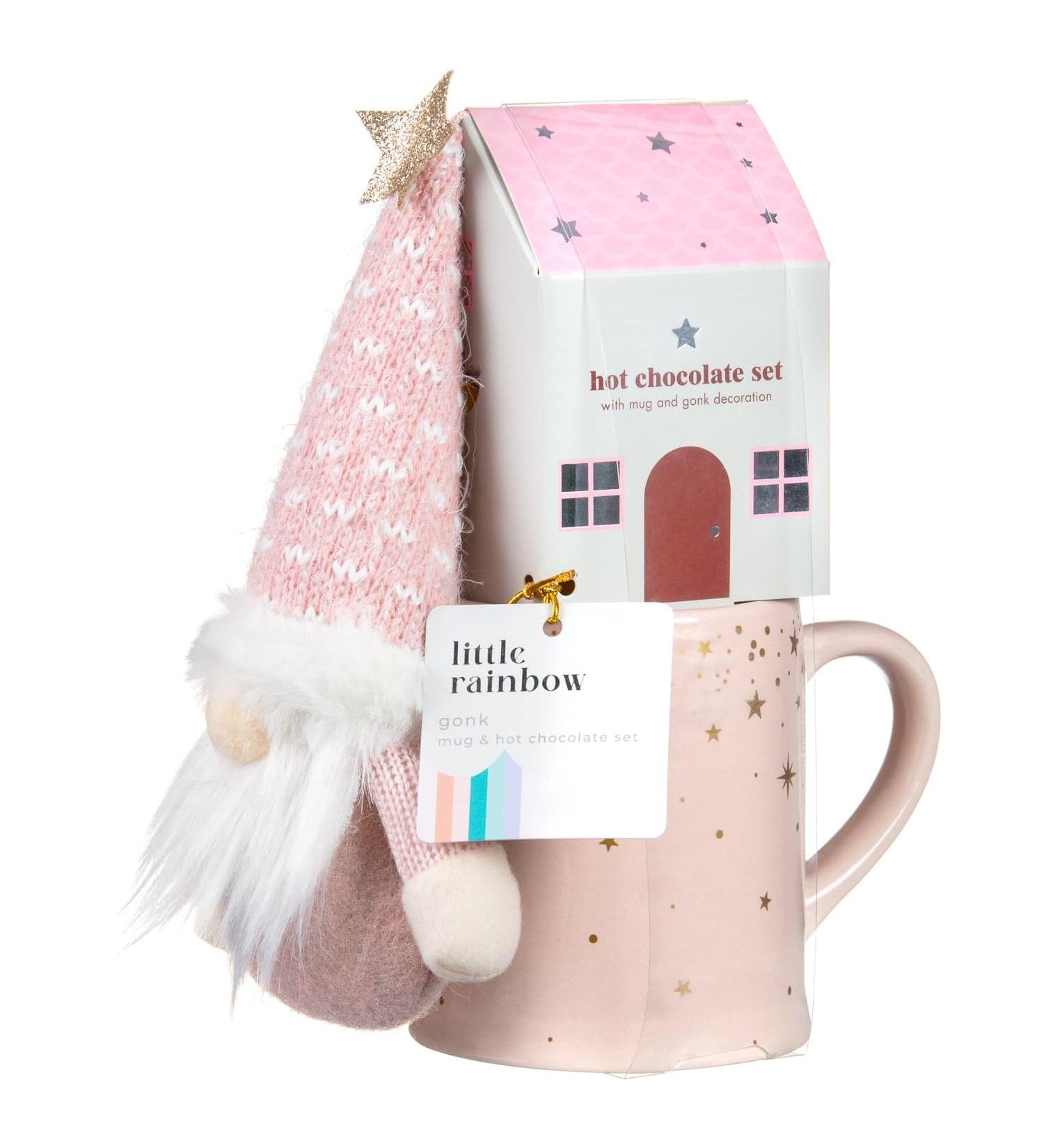BargainsMania Gonk Hot Chocolate Mug - Ceramic Coffee Mug with Handle - Coffee Mug Gifts for Your Loved Ones on Christmas - Gonk Chocolate Mug - Gift for Lovers of Hot Chocolate