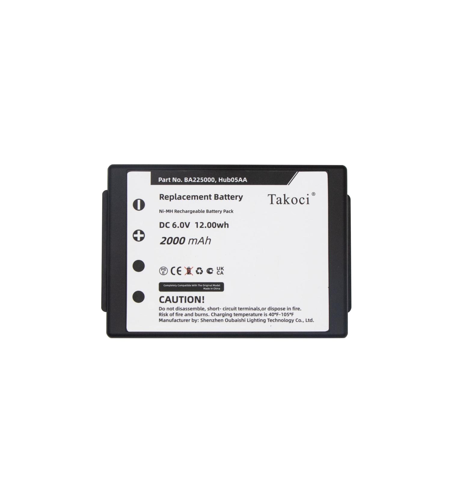 Replacement Battery for HBC Radiomatic Eco Linus 6 Technos Spectrum A/B/1/2 - 6V 2000mAh Ni-MH Compatible BA225000 Hub05AA - International Shipping Available - Buy Online on SooperMarket.com