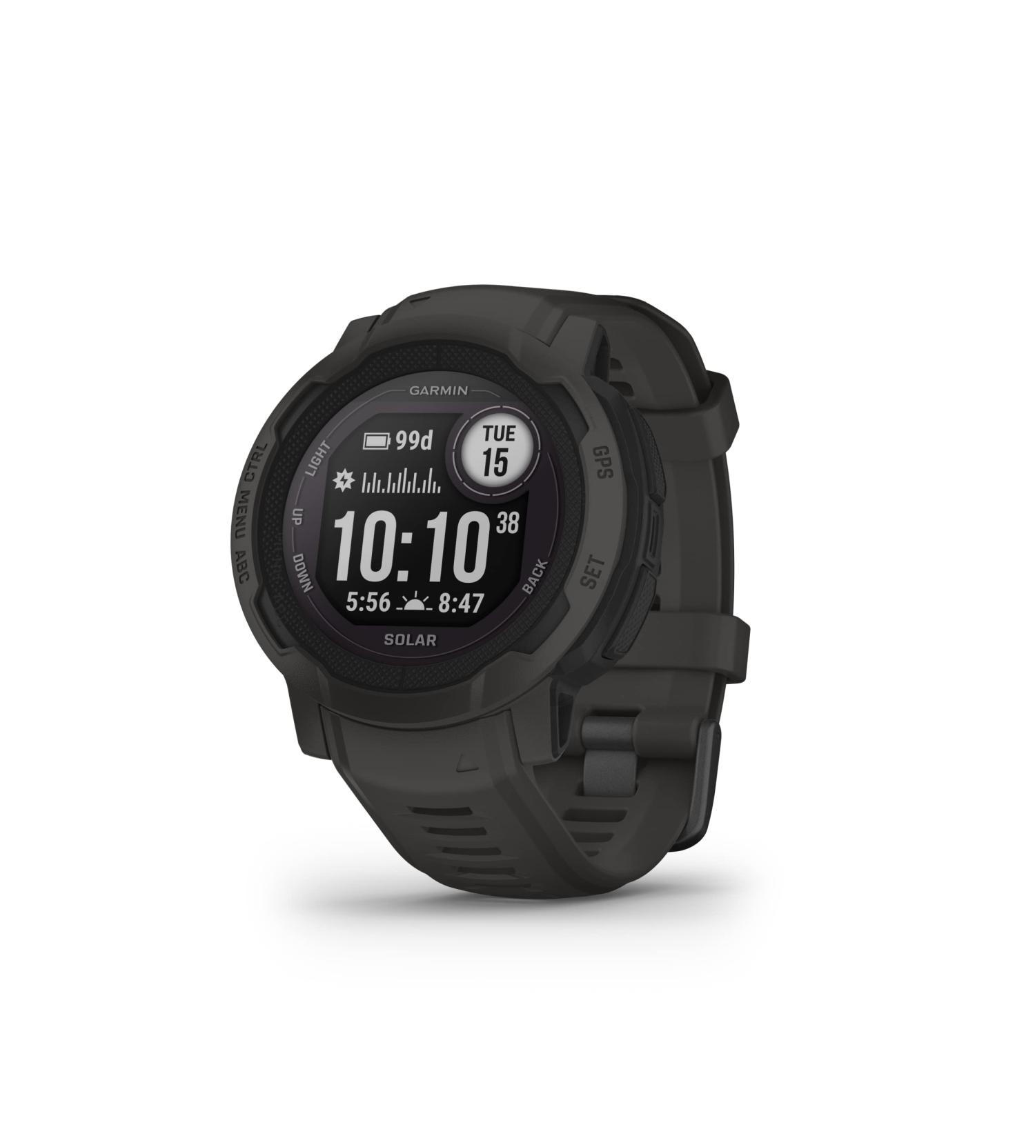 Garmin Instinct 2 Solar GPS Outdoor Watch with Solar Charging - Graphite, 45mm - Buy Online on SooperMarket.com