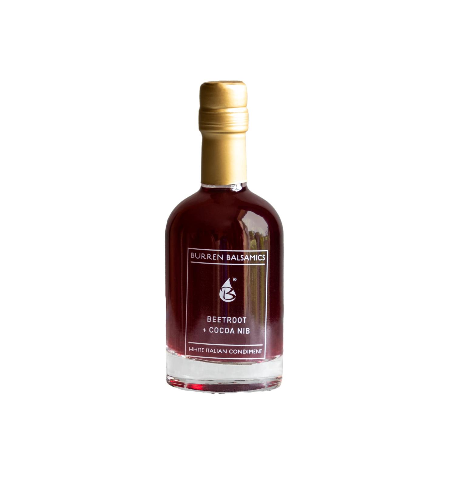 Burren Balsamics Beetroot & Cocoa Nib Infused White Balsamic Vinegar 100ml - Modena - Buy Online on SooperMarket.com