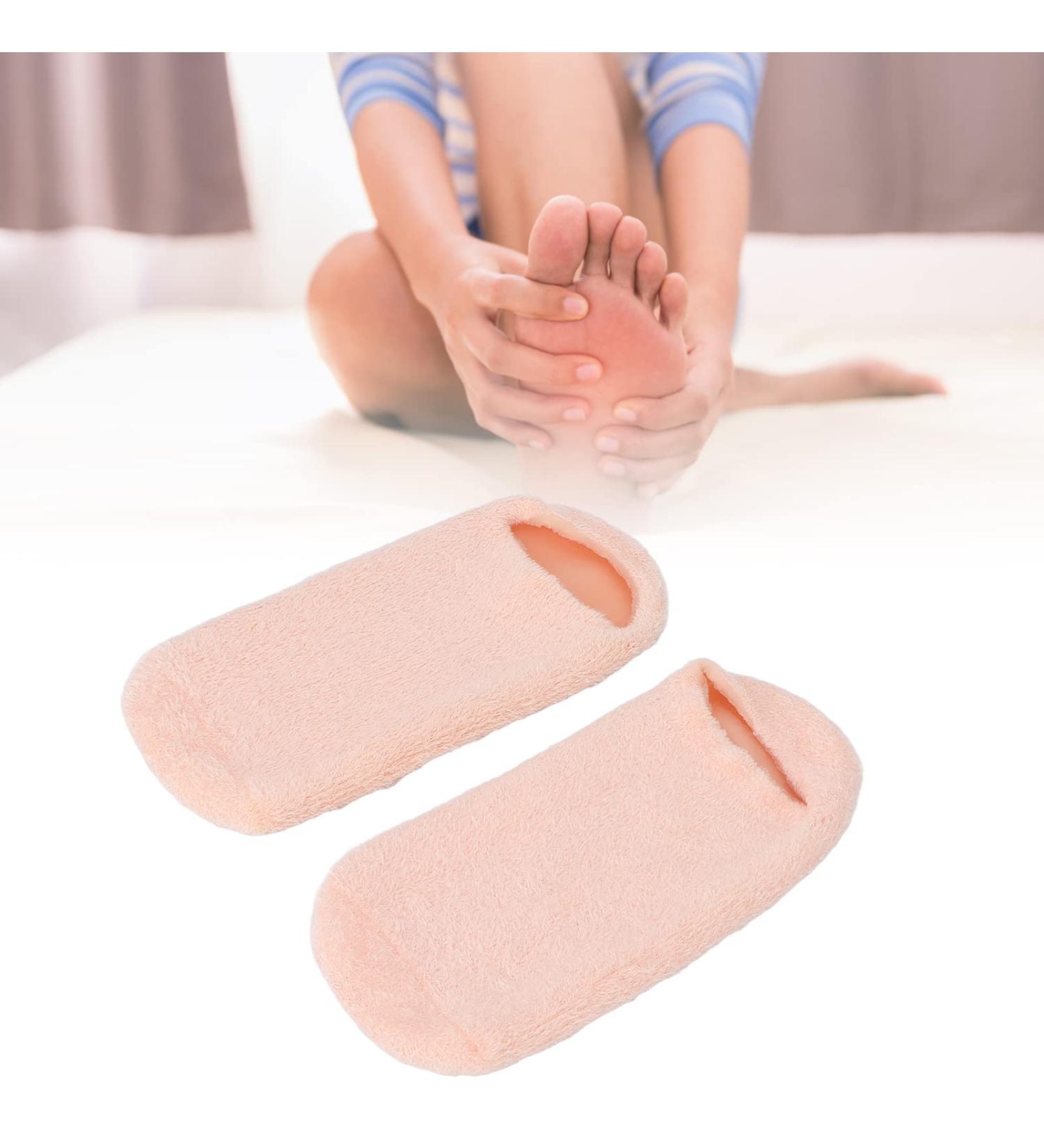Moisturizing Gel Socks for Rough Skin | Reusable Spa Socks with Essential Oil | One-Piece Design for Home & Beauty Salon (Orange) - Buy Online on SooperMarket.com