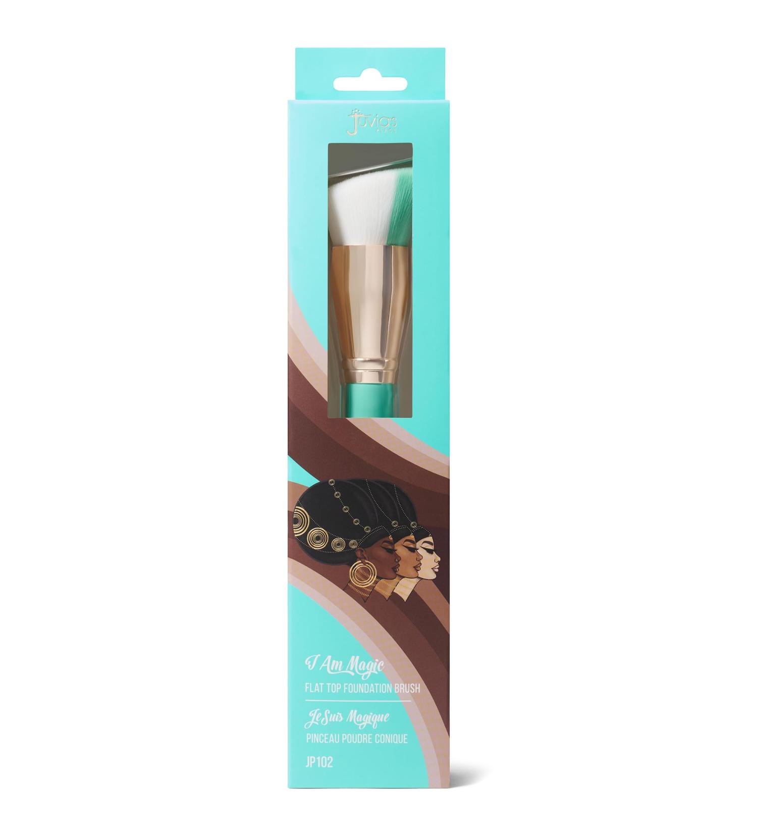 Juvia's Place I Am Magic 102 Flat Top Foundation Brush - Flawless Makeup Blending Tool for Face & Body | Soft Dense Full Coverage Brush for Liquid Powder Cream & Blush - Travel Friendly - Buy Online on SooperMarket.com