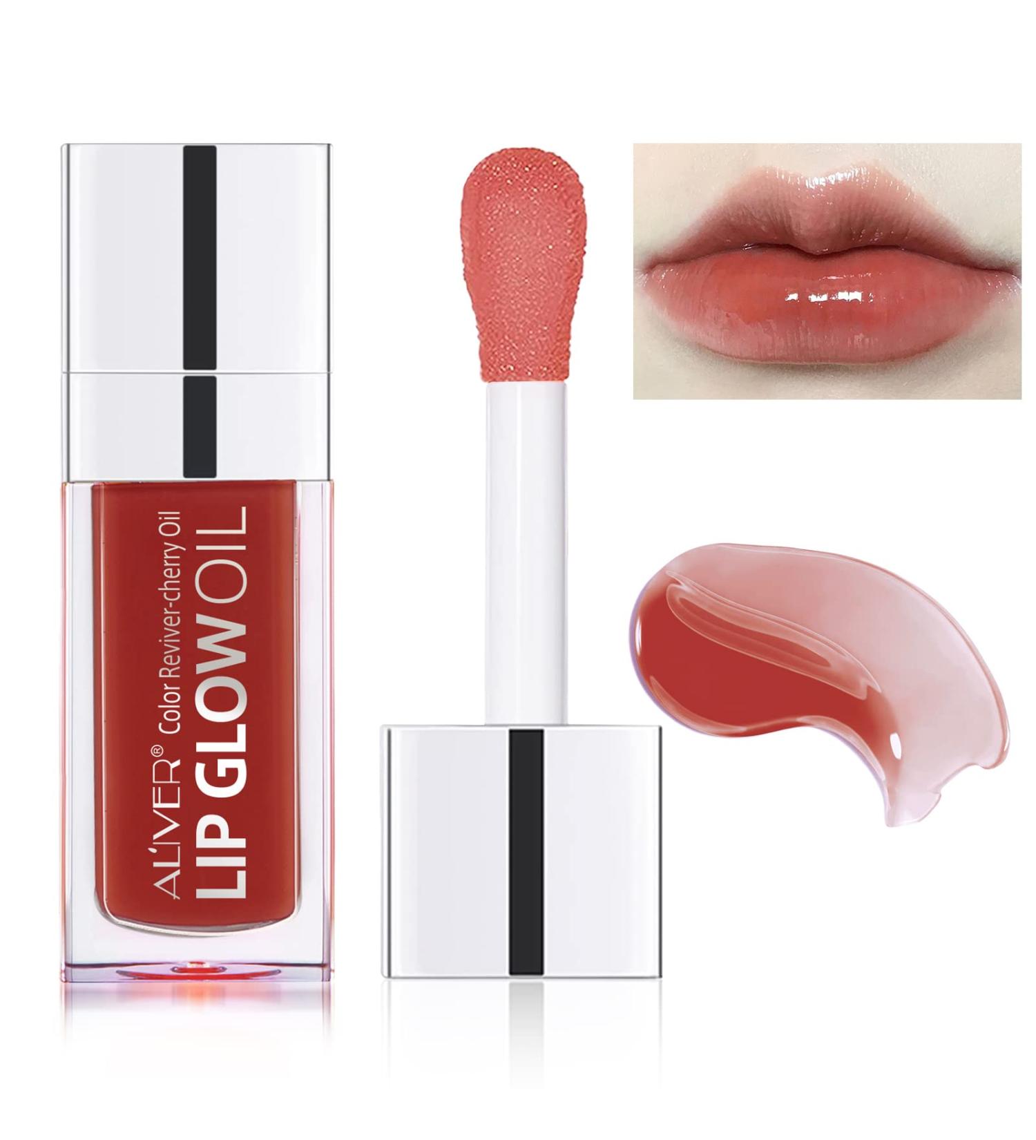 SBHEANGBA Moisturizing Lip Oil No-Sticky Lip Gloss Tinted Lip Balm Lip Care Long Lasting Clear Liquid Lipsticks Plump Lip Glow Oil For Dry Lip's Moisturizing Hydrating And Nourishing Rosewood 03# Rosewood - Buy Online on SooperMarket.com