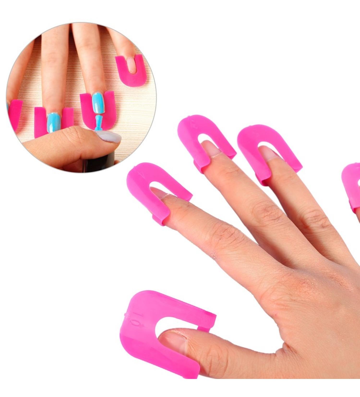 Delaman Nail Polish Protector Guards 26PCS - Gel Nail Tips Anti-Spill Holder Clip, Cuticle Guard & Skin Barrier Manicure Tool - Buy Online on SooperMarket.com
