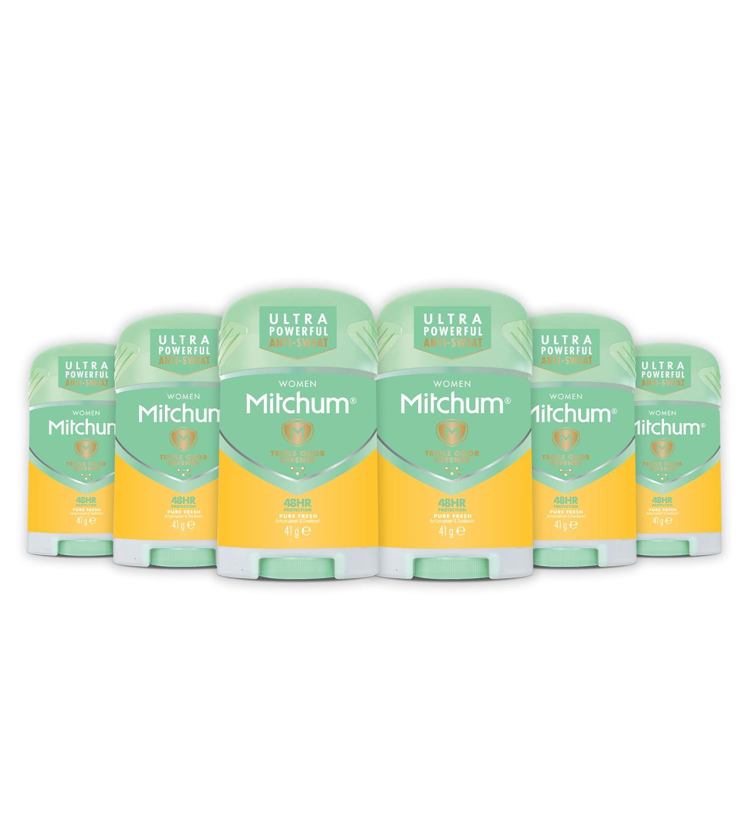 Revlon Mitchum Women Triple Odor Defense 48HR Protection Deodorant Stick and Antiperspirant Pure Fresh Dermatologist Tested 41 g (Pack of 6) 6.83 g (Pack of 6) - Buy Online on SooperMarket.com