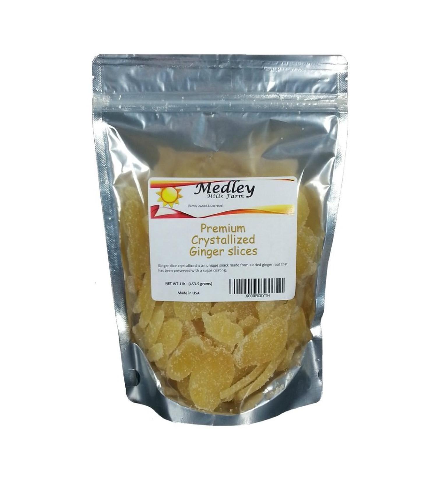 Dried Crystallized Ginger Slices 1lb - Medley Hills Farm - Buy Online on SooperMarket.com