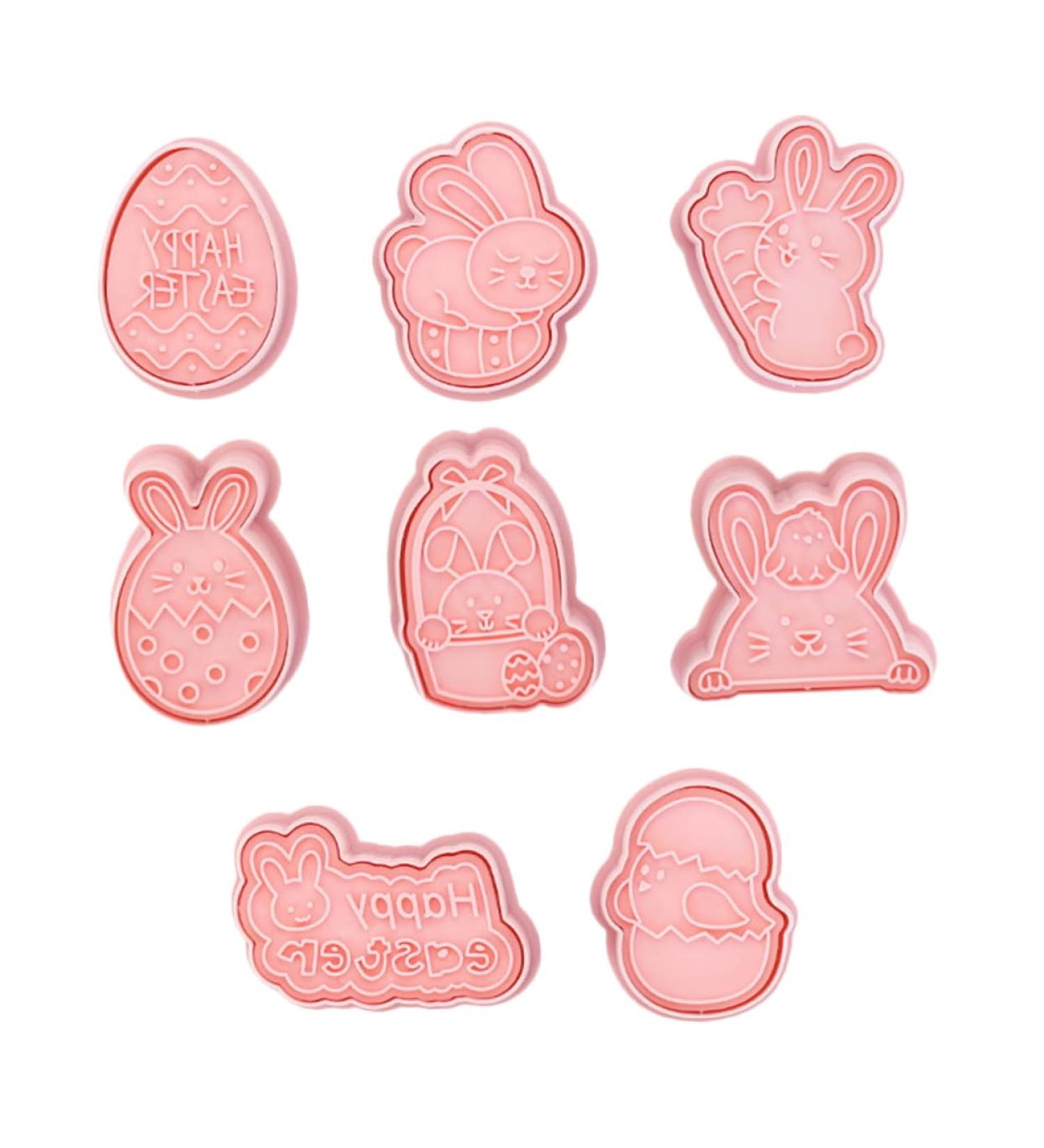 PRETYZOOM Mini Silicone Molds 8 pcs Cookie for Easter Cartoon Moulds Creative Design Cake Themed Dessert Pp DIY Baking Shape - Buy Online on SooperMarket.com