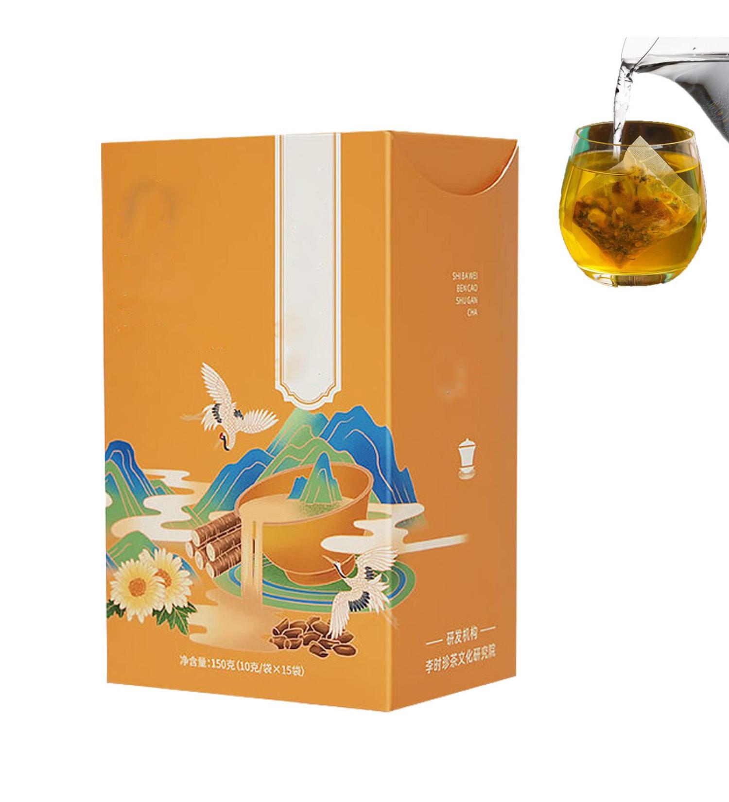 Daily Liver Nourishing Tea 18-Flavor Herbal Chrysanthemun Cassia Seeds Liver Soothing Tea Everyday Nourishing Liver Tea (1 Box) - Buy Online on SooperMarket.com