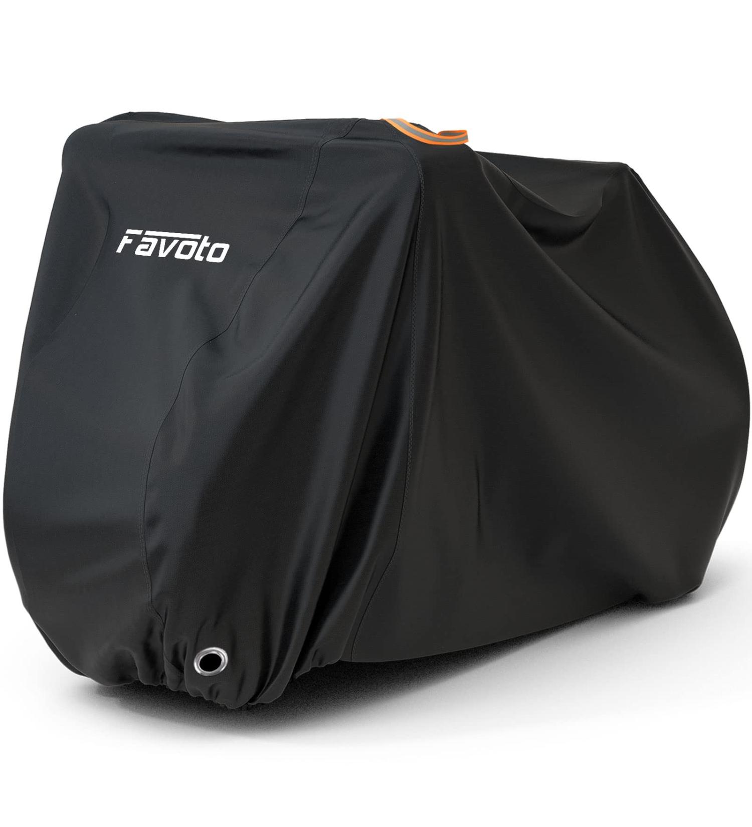 Favoto Waterproof Bicycle Cover for 2-3 Bikes | 210T Oxford Tarpaulin | Protective Garage Cover with Bag | 200x105x110cm | Black - Buy Online on SooperMarket.com