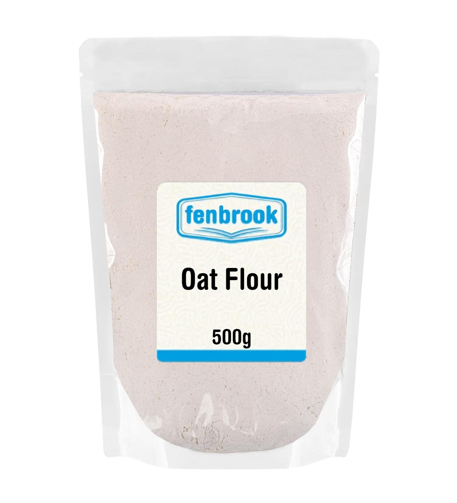 Oat Flour 500g by Fenbrook Low-Carb Oat Flour with Protein & Dietary Fiber Vegan for Baking Cooking & More Non-GMO