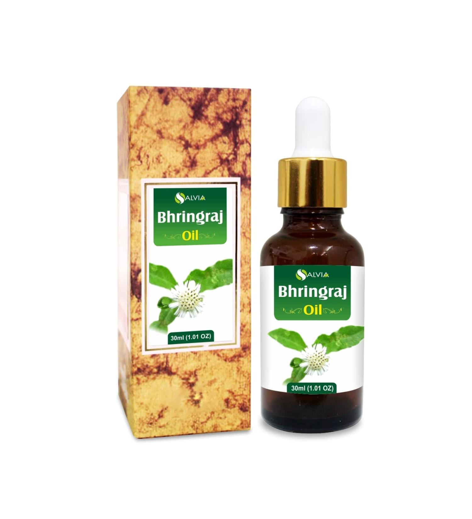 100% Pure Salvia Bhringraj Oil - Natural Cold Pressed for Aromatherapy Skin Care & Hair | Therapeutic Grade Eclipta Alba | 1 Fl Oz - Buy Online on SooperMarket.com