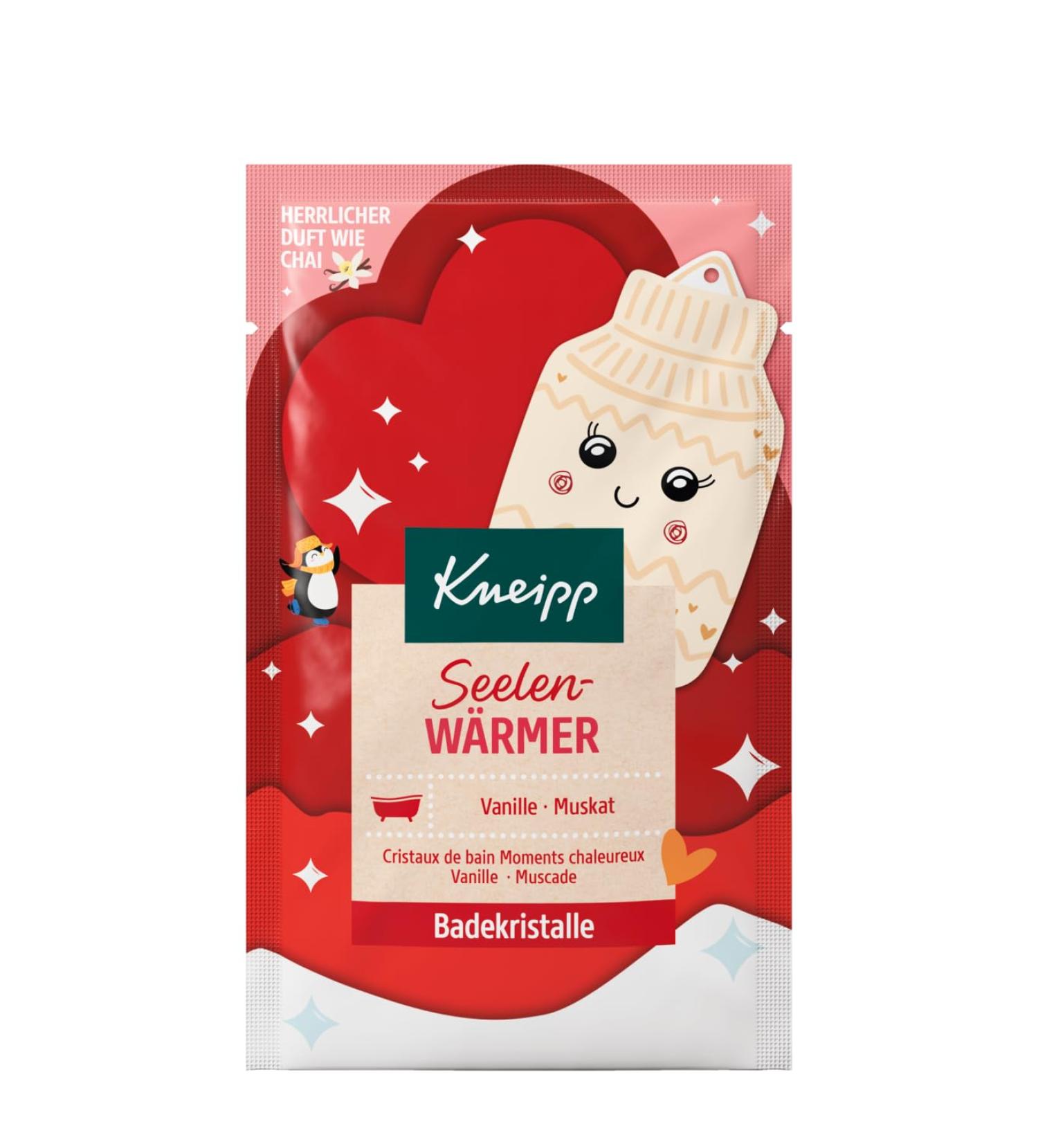 Kneipp Bath Crystals Soul Warmer - Natural Deep Salt with Vanilla & Nutmeg for Calm & Cosiness - 60g Sachet - Buy Online on SooperMarket.com