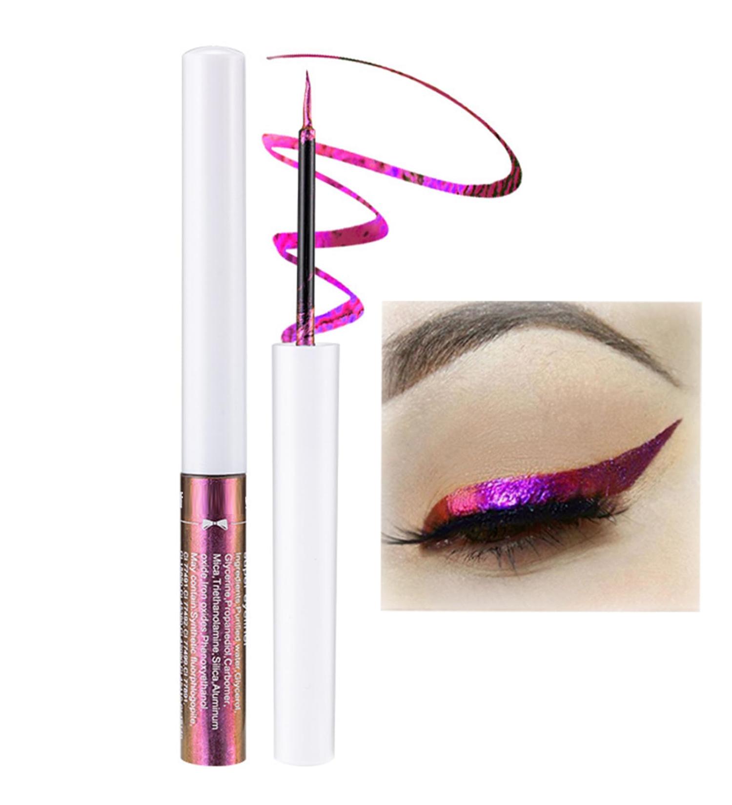 HERBENJOY Chameleon Metallic Liquid Eyeliner - Holographic Glitter Multichrome Eye Makeup (#06) - Buy Online on SooperMarket.com