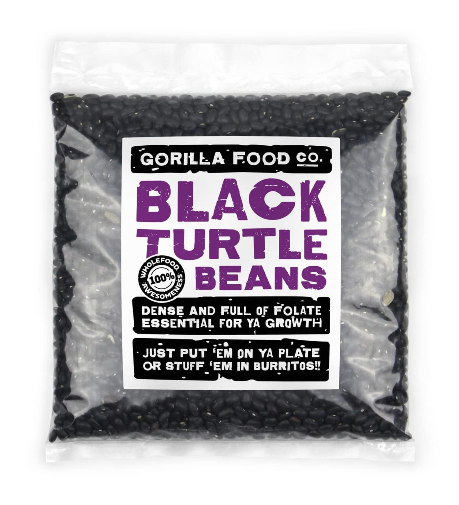 Gorilla Food Co. Black Turtle Beans - 800g - Buy Online on SooperMarket.com