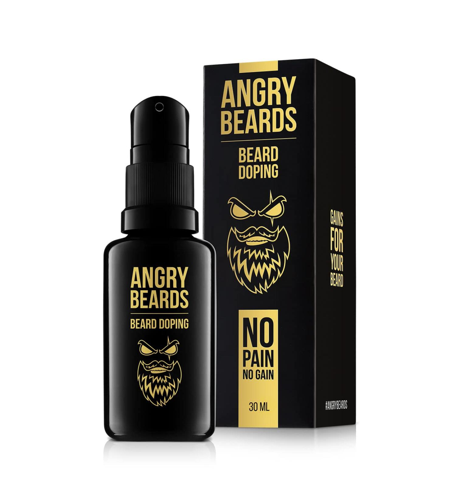 Angry Beard's Beard Growth Serum for Men | Natural Formula for Faster & Fuller Beard Growth - 30 ml - Buy Online on SooperMarket.com