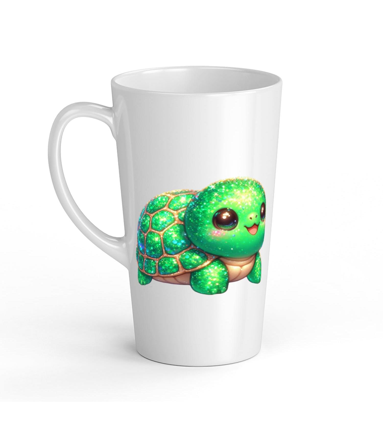 White Ceramic Baby Turtle Mug - Large 483 ml Perfect for Hot Chocolate or Milk Fun and Easy to Use