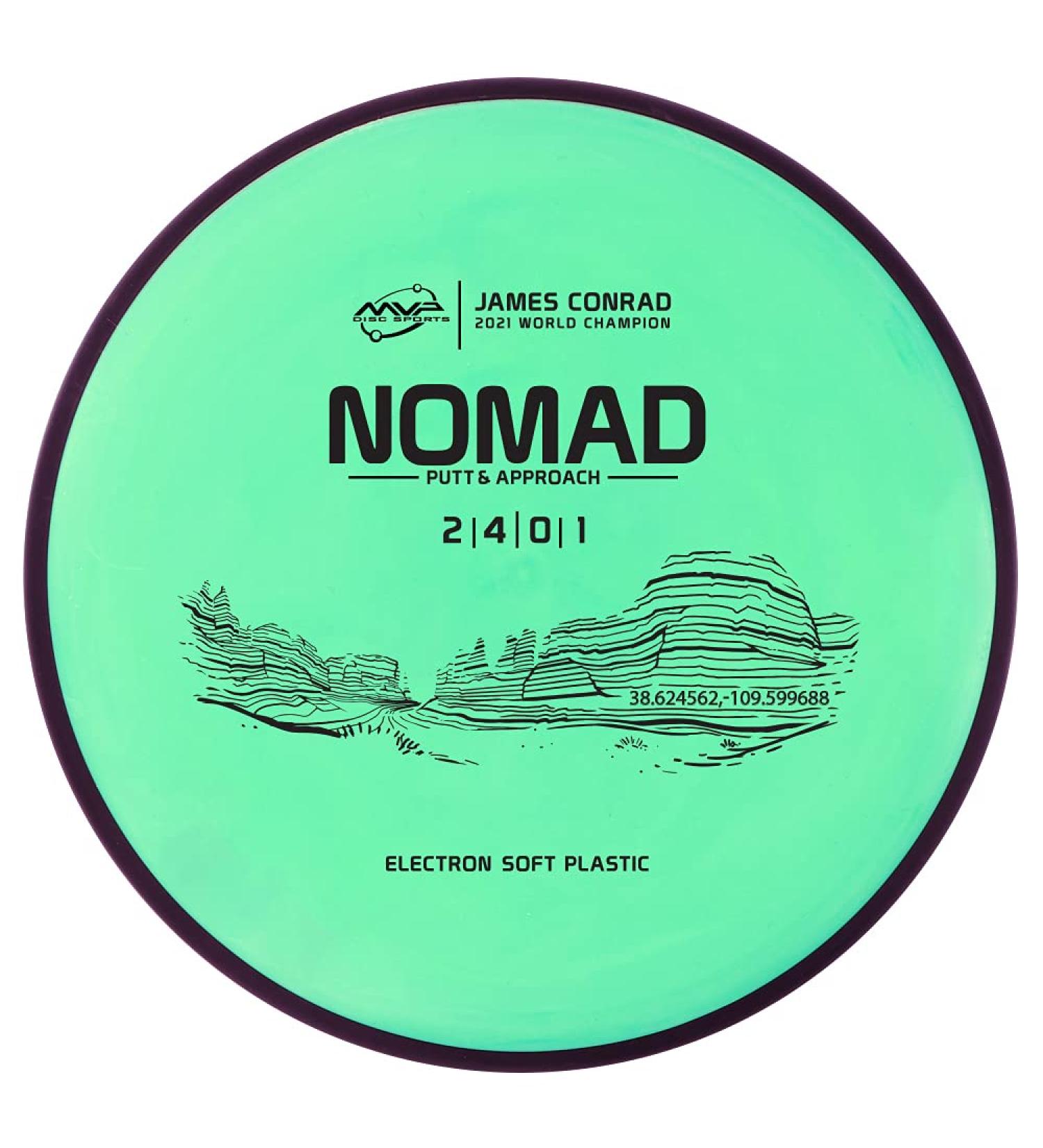 MVP Disc Sports Electron Nomad James Conrad Edition 170-175g Soft Disc Golf Putter - Choose Your Firmness - Buy Online on SooperMarket.com