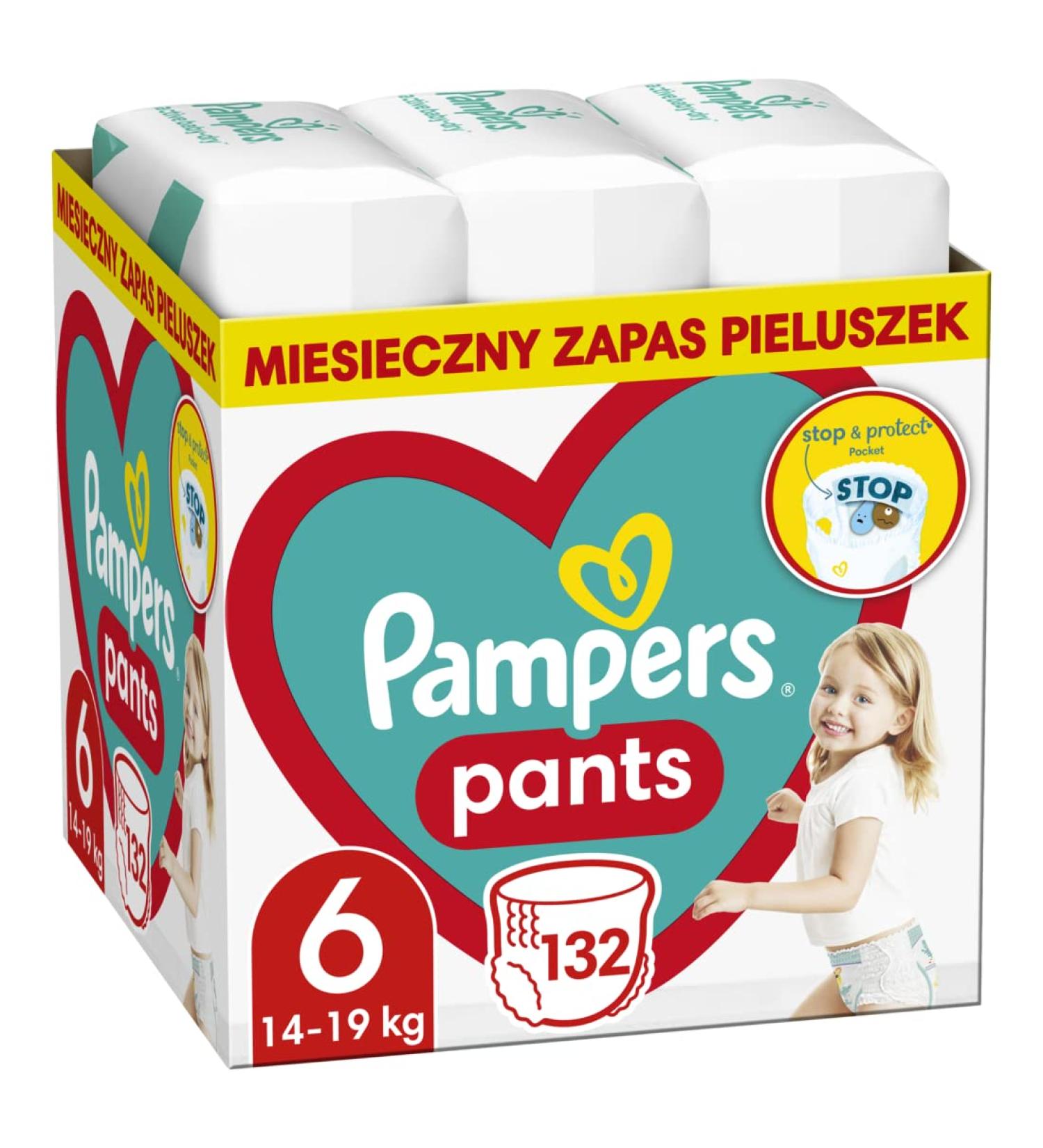 Pampers Size 6 Pants for Boys & Girls - 132 Pieces | Shop Reliable International Shipping - Buy Online on SooperMarket.com