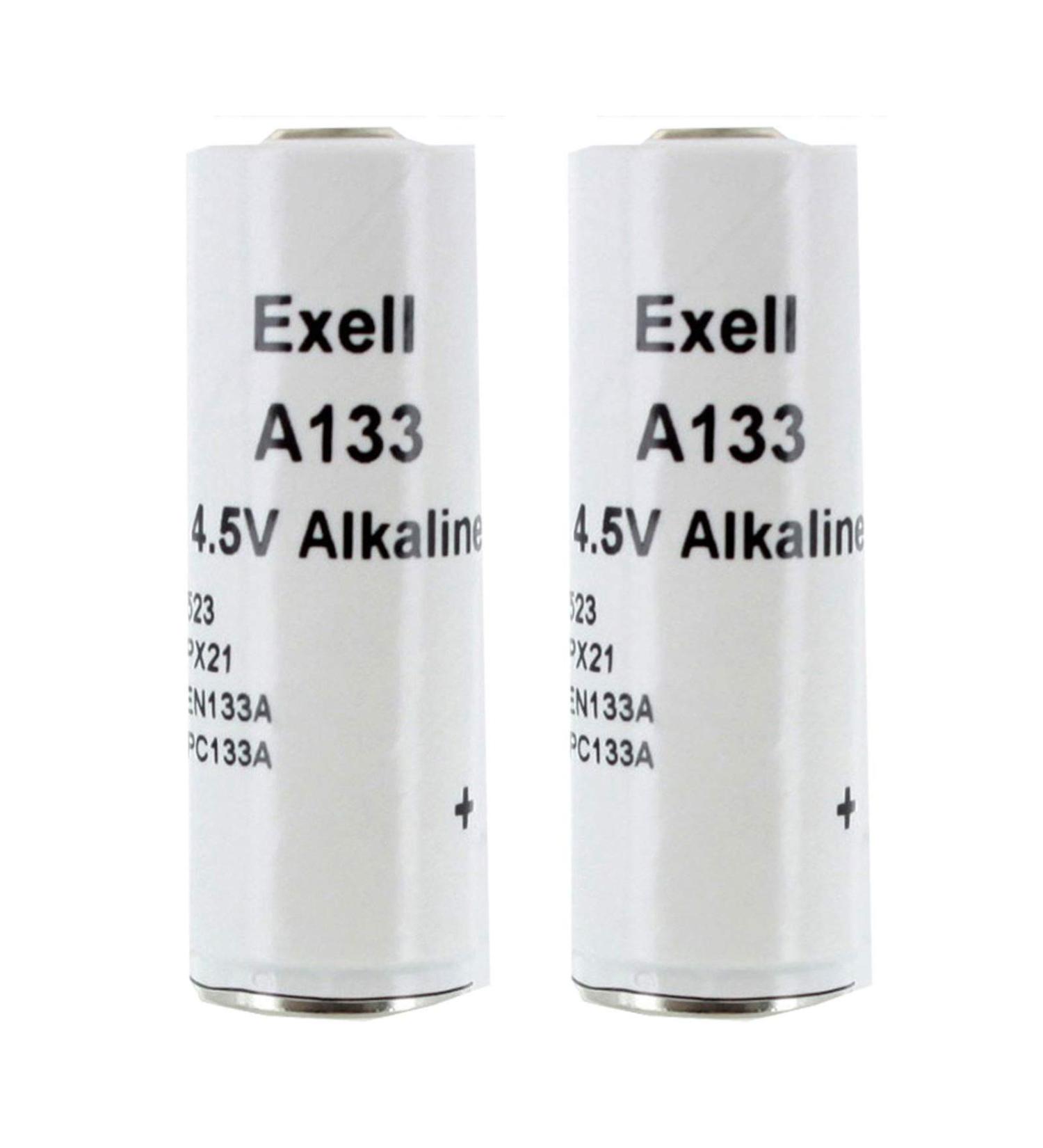 2pc Exell Alkaline Battery A133 Replaces 523 EN133A PC133A PX21 1306AP