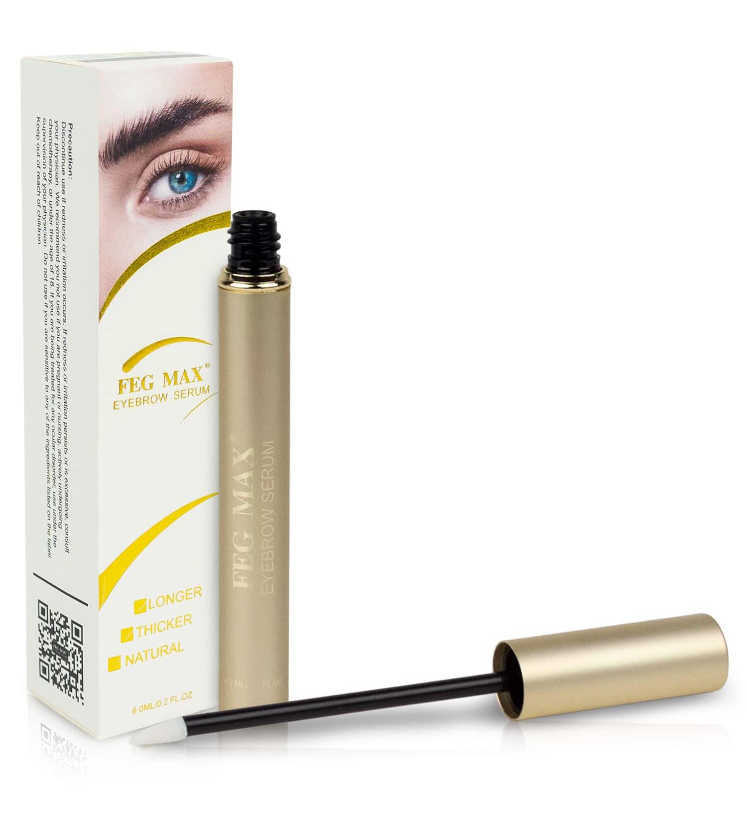 FEG Max Eyebrow Enhancer Growth Treatment Serum - Lengthen and Thicken Eyebrows - Non-irritating Brow Serum | 6ml - Buy Online on SooperMarket.com