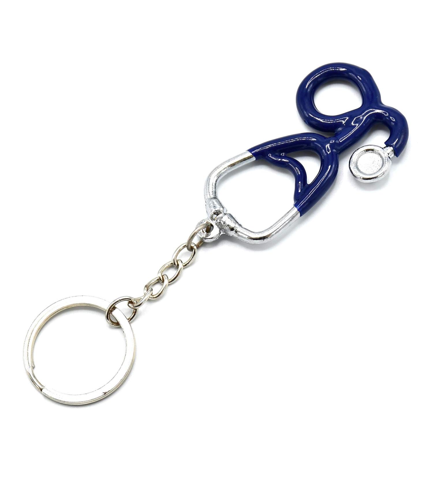 Stethoscope keychain stethoscope charm nurse keychain personalized keychain initial keychain initial charm customized monogram