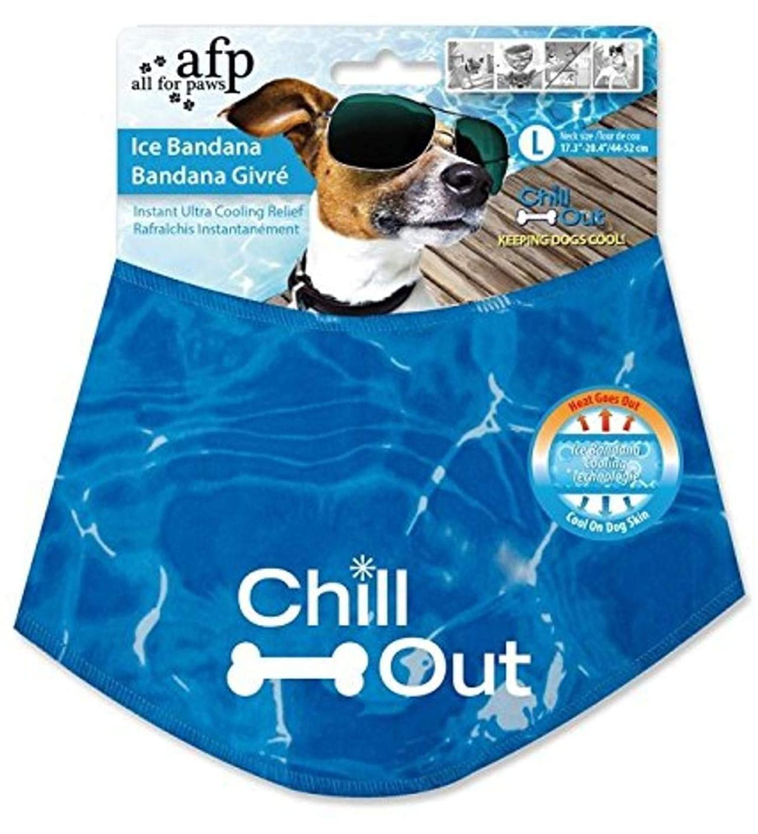 ALL FOR PAWS Chill Out Ice Bandana - Large | Cool Your Dog Down Internationally - Buy Online on SooperMarket.com