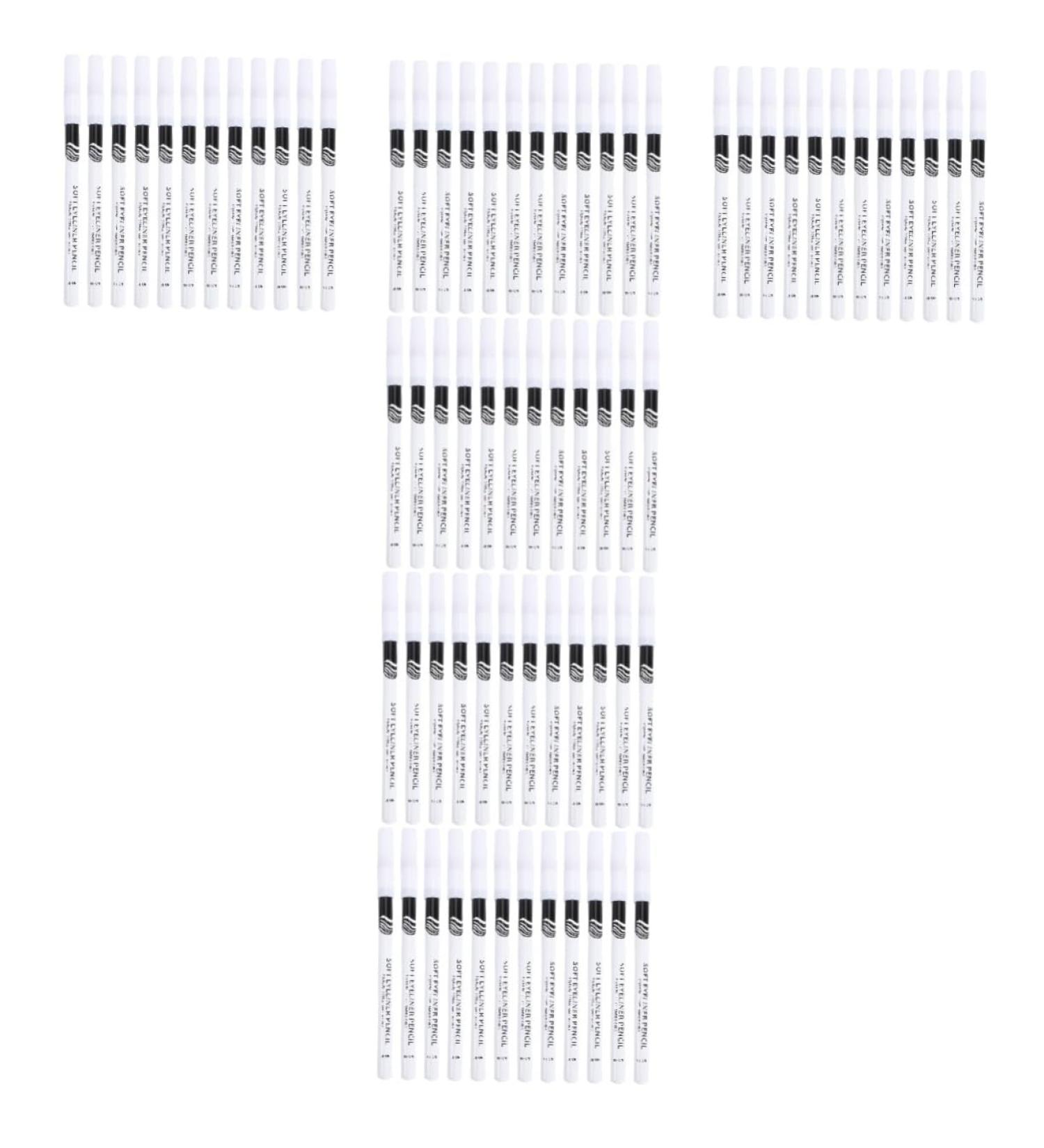 FOYTOKI 72 Pcs Eyeliner Pencil Waterproof White Eyeliner Colored Eyeliner White Pencil Makeup Wooden Pole - Buy Online on SooperMarket.com