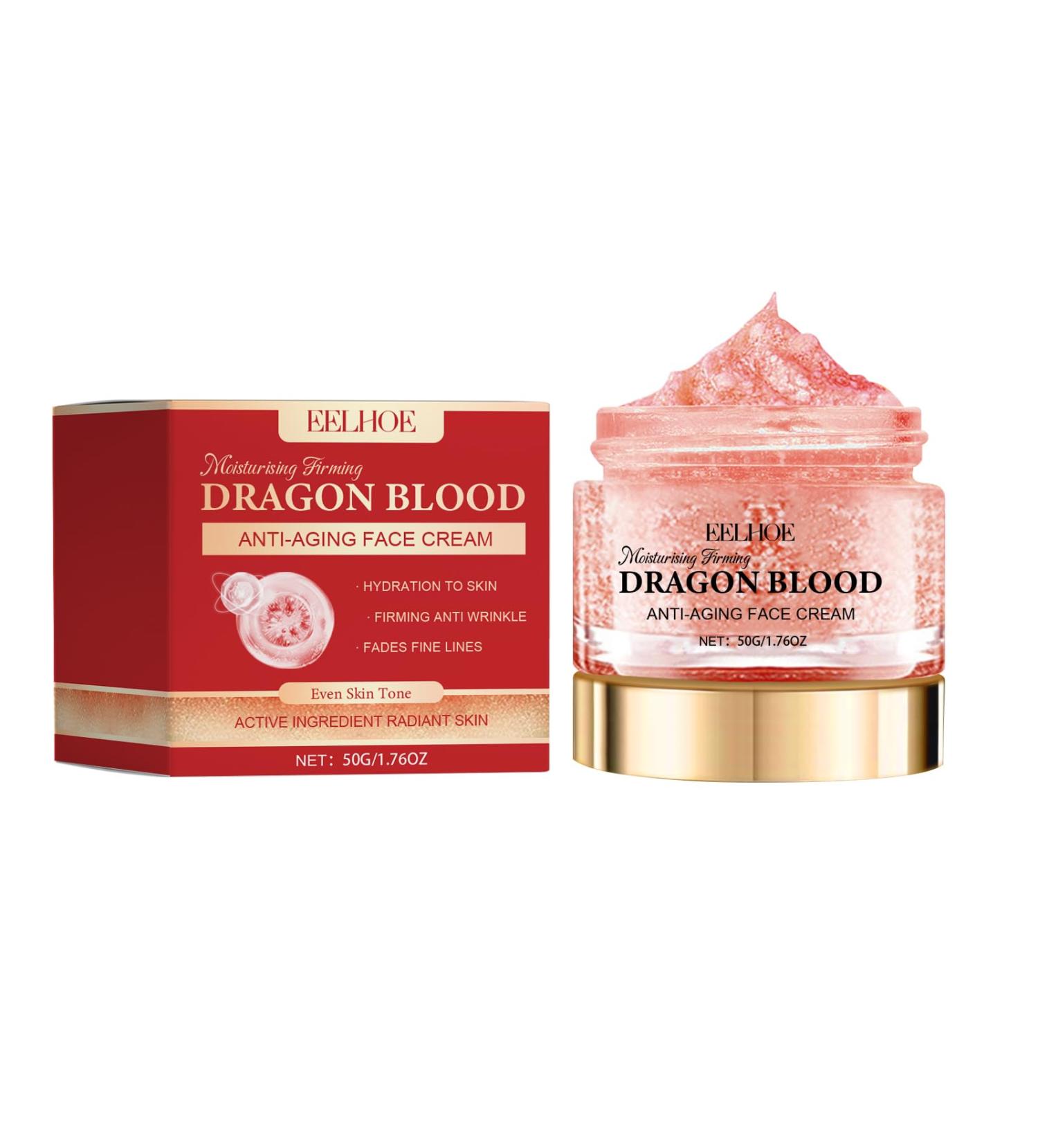 Dragon's Blood Easy Cream Placenta Dragon Blood Cream Royal Dragon Blood Cream Niacinamide for Post-Acne Marks Encapsulated Colour Pigments Black Oat Plump and Smooth Skin (50g) - Buy Online on SooperMarket.com