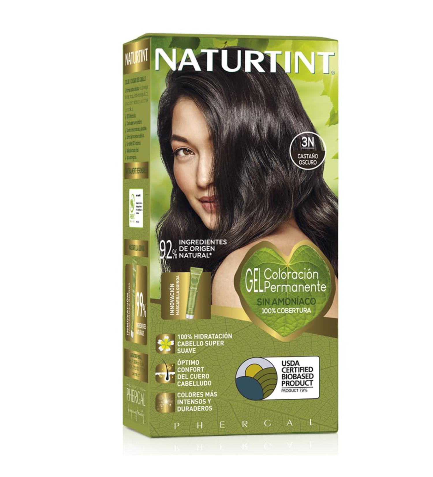 Natureint Ammonia-Free Hair Color | 3N Castania & Chestnut Brown | Natural Ingredients | 170ml Pack - Buy Online on SooperMarket.com